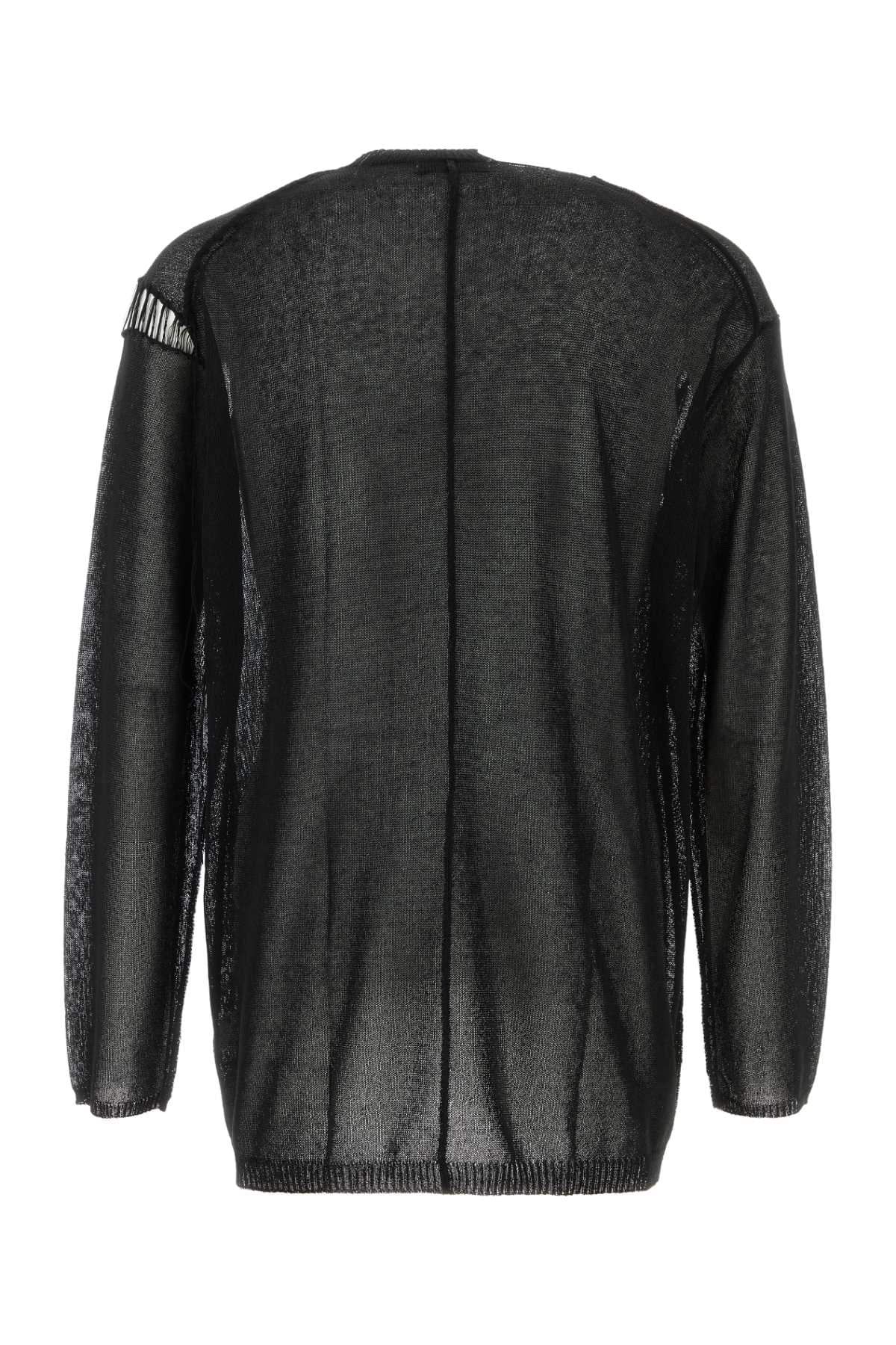 Yohji Yamamoto Men Black Cotton And Polyester Sweater YOHJI YAMAMOTO