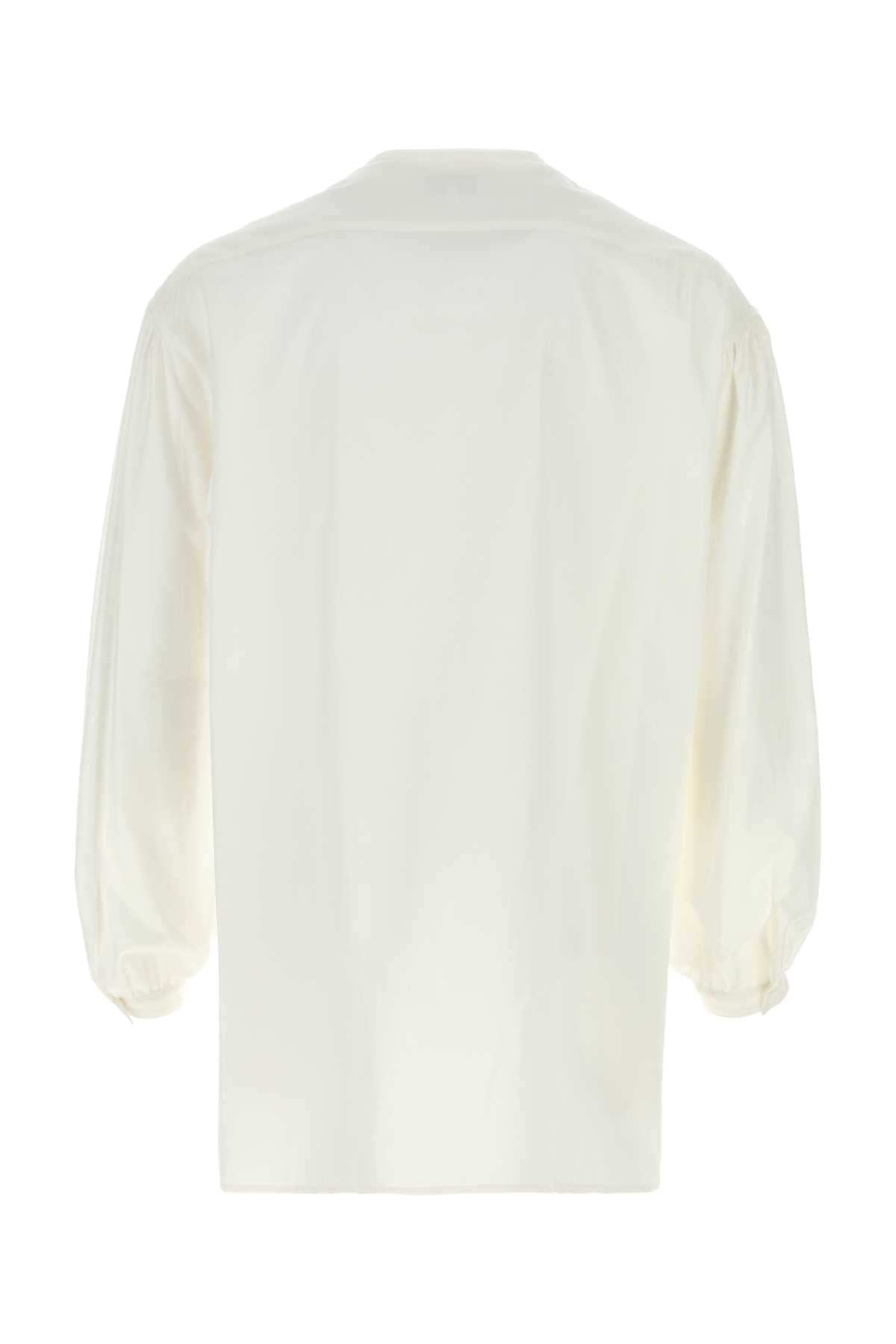 Yohji Yamamoto Men White Poplin Shirt YOHJI YAMAMOTO