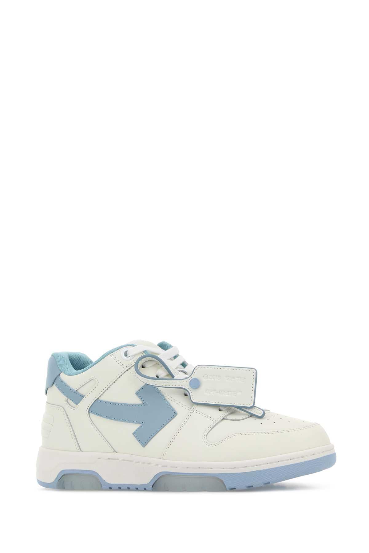 Off White Men White Leather Out Of Office Sneakers OFF-WHITE