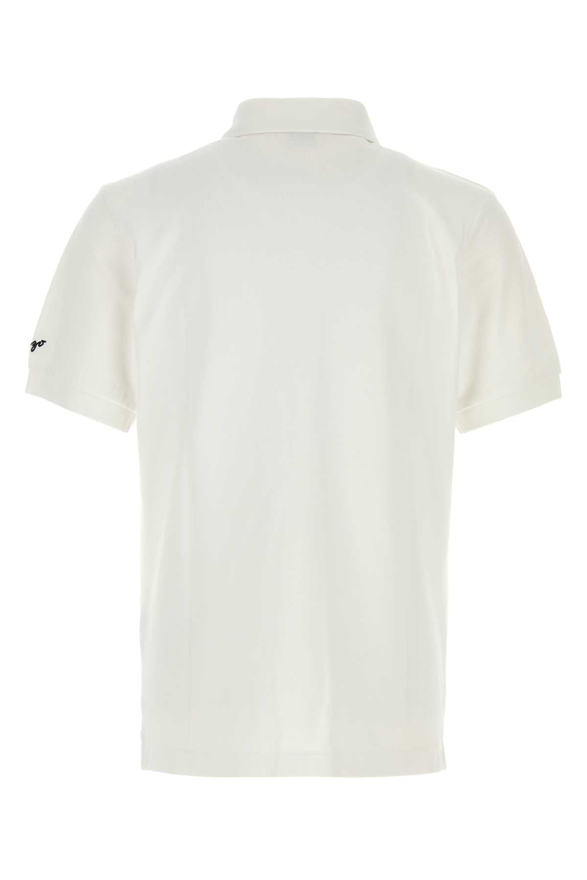 Kenzo Men White Piquet Polo Shirt KENZO