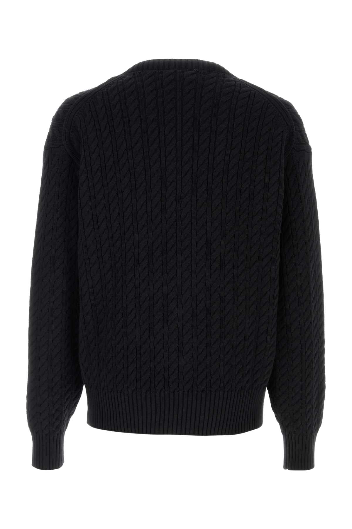 Kenzo Men Black Cotton Blend Cardigan KENZO