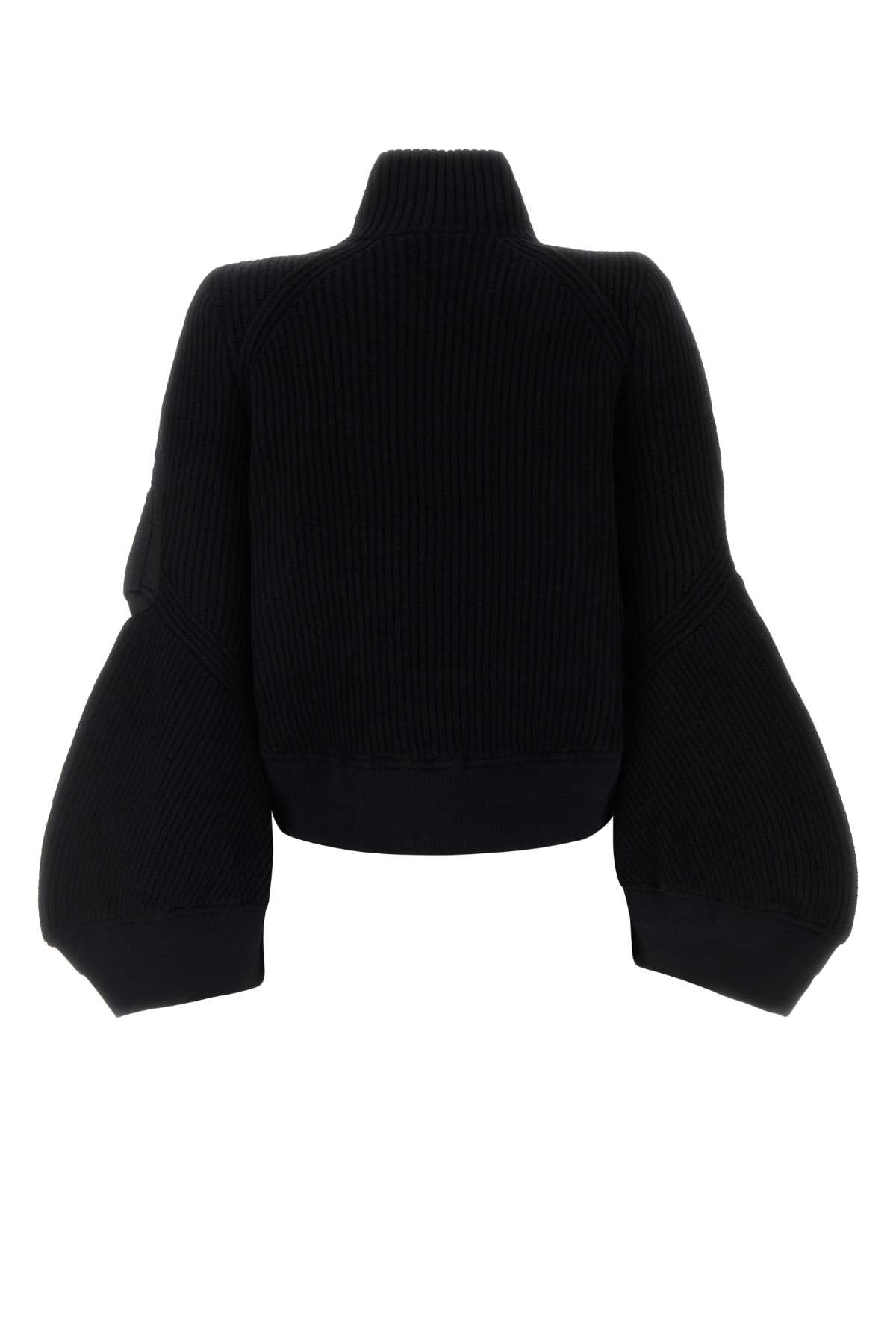 Sacai Women Black Wool Cardigan SACAI