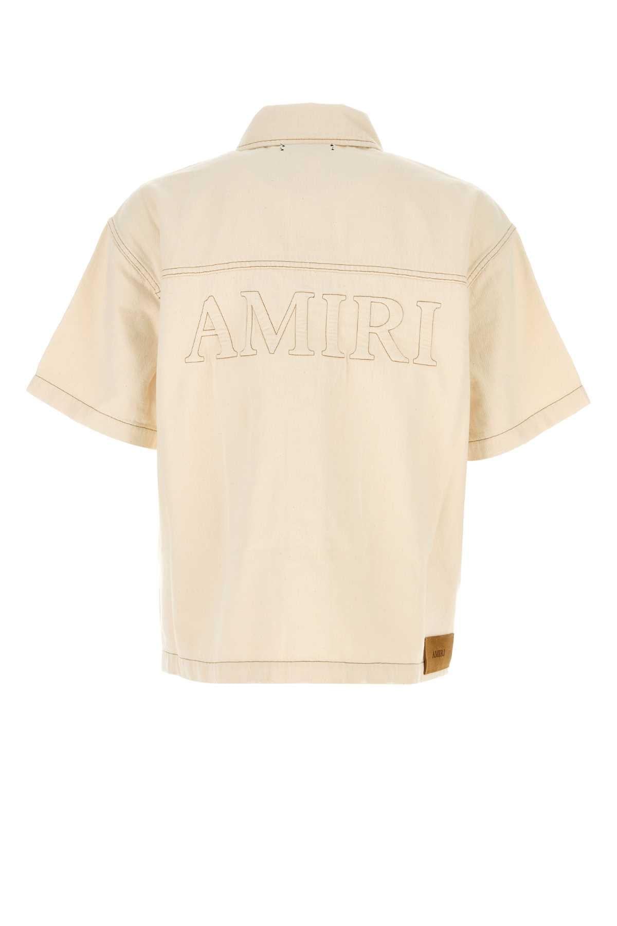 Amiri Men Ivory Denim Shirt AMIRI