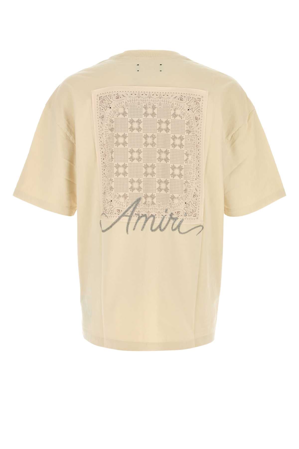 Amiri Men Sand Cotton Oversize T-Shirt AMIRI