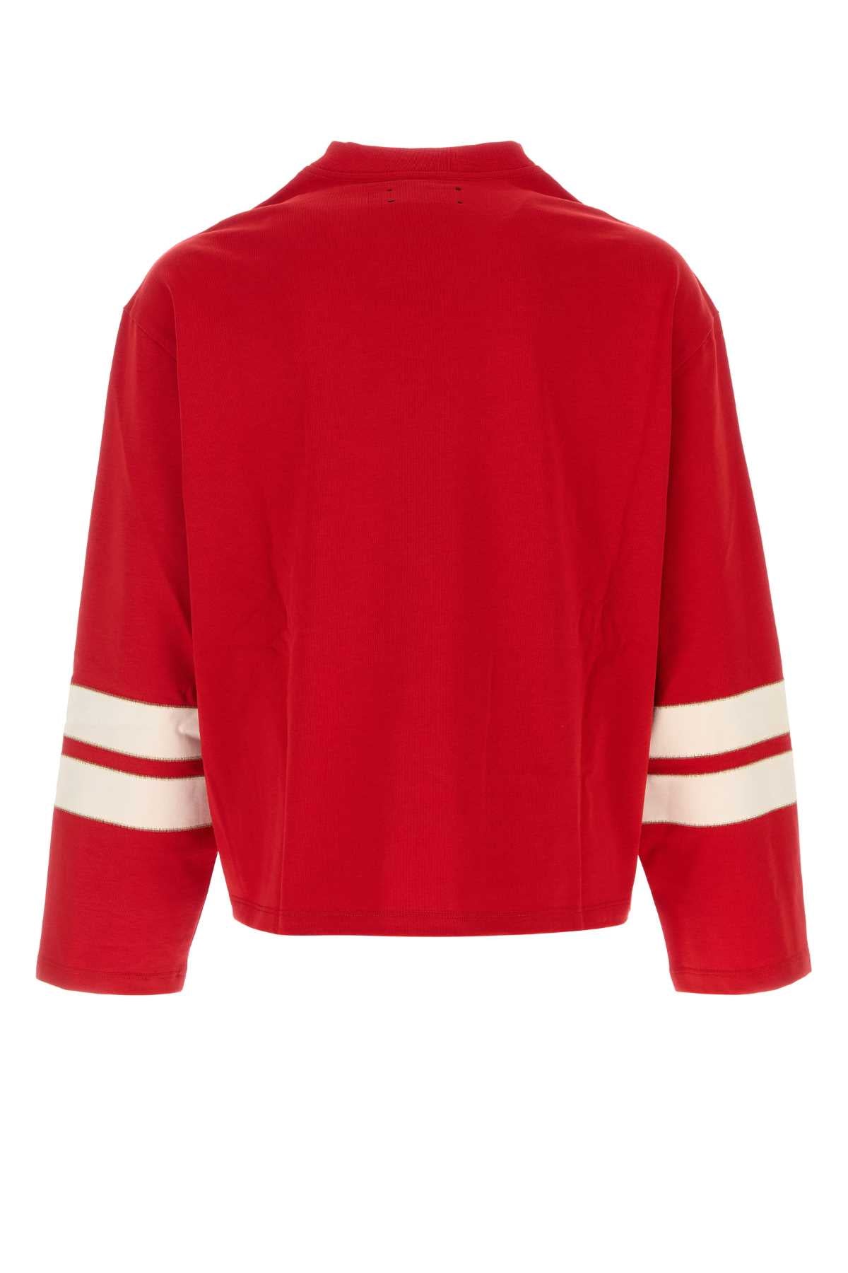 Amiri Men Red Cotton Oversize T-Shirt AMIRI