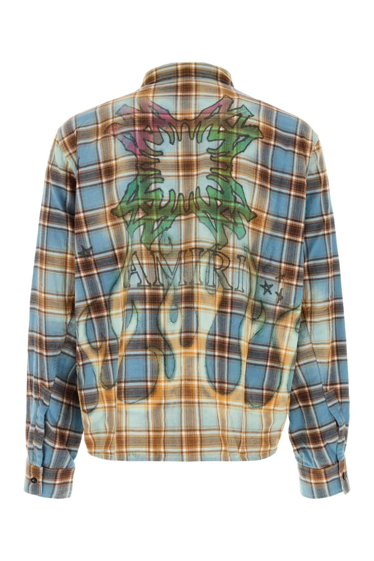 Amiri Men Embroidered Flannel Shirt AMIRI