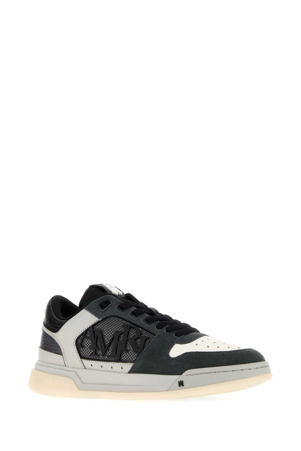 Amiri Men Two-Tone Leather And Fabric Classic Low Sneakers AMIRI