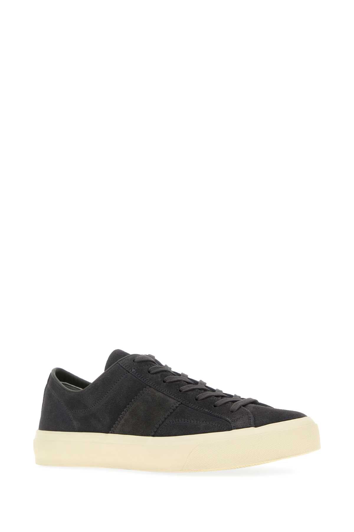 Tom Ford Men Blue Suede Cambridge Sneakers TOM FORD