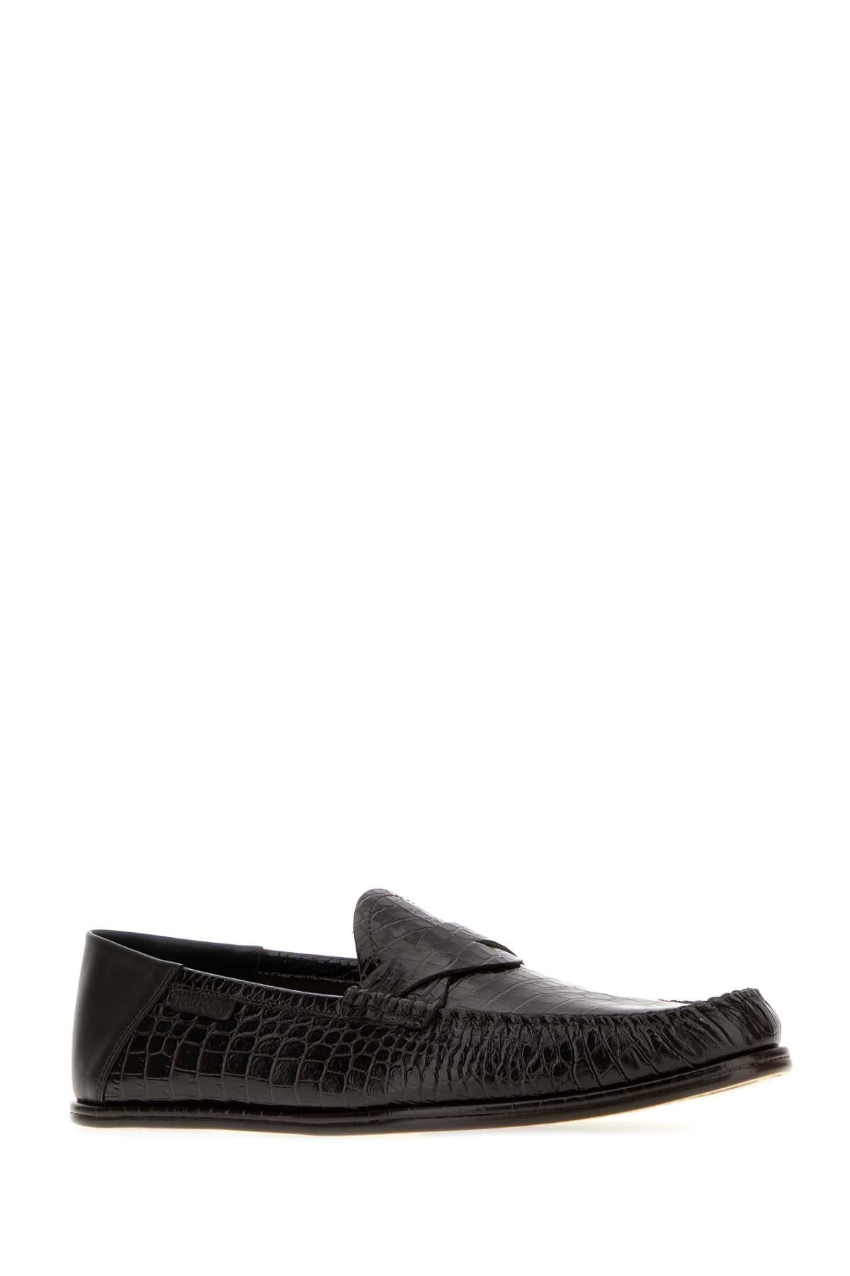 Tom Ford Men Dark Brown Leather Loafers TOM FORD
