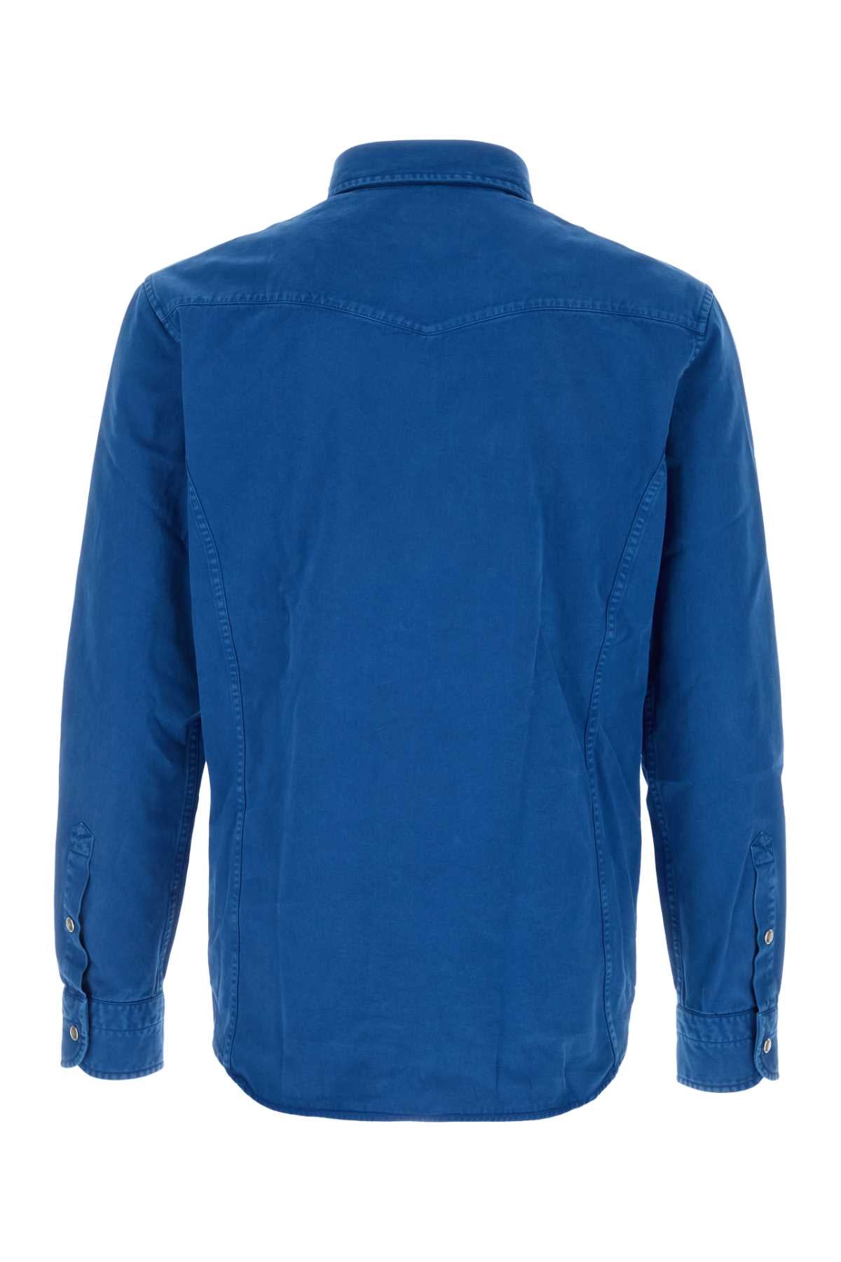 Tom Ford Men Blue Denim Shirt TOM FORD