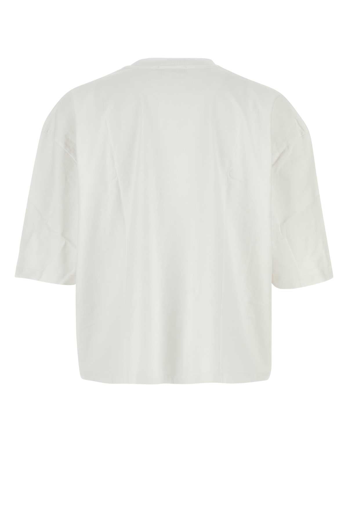 Willy Chavarria Men White Cotton Oversize Chavaloo T-Shirt WILLY CHAVARRIA