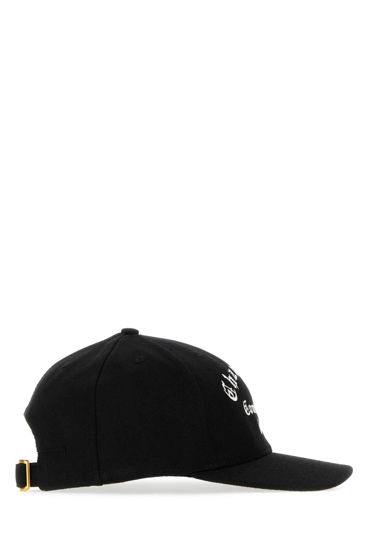 Willy Chavarria Men Black Gabardine Chavarria Community Center Baseball Cap WILLY CHAVARRIA