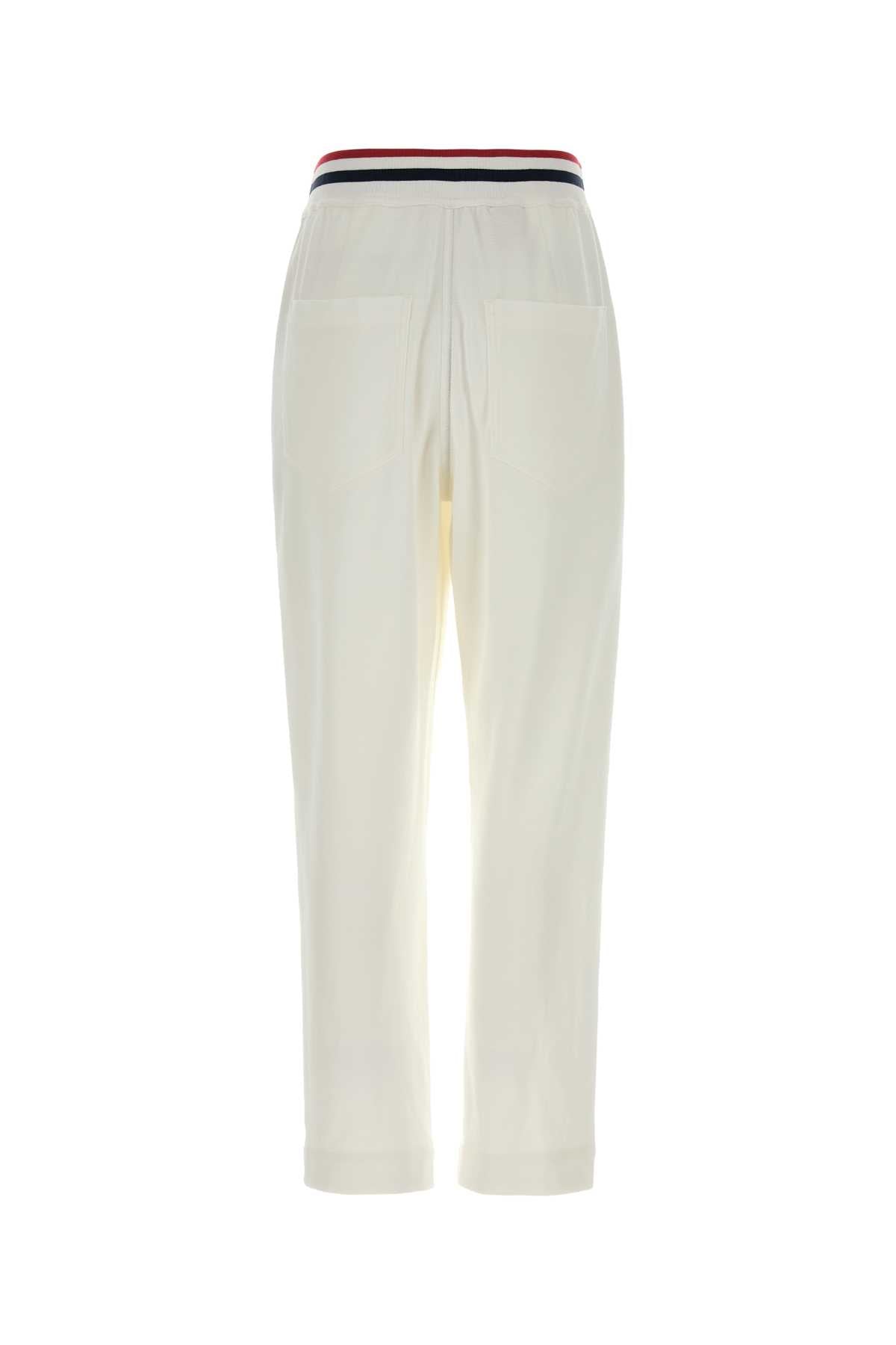 Brunello Cucinelli Women White Cotton Blend Joggers BRUNELLO CUCINELLI