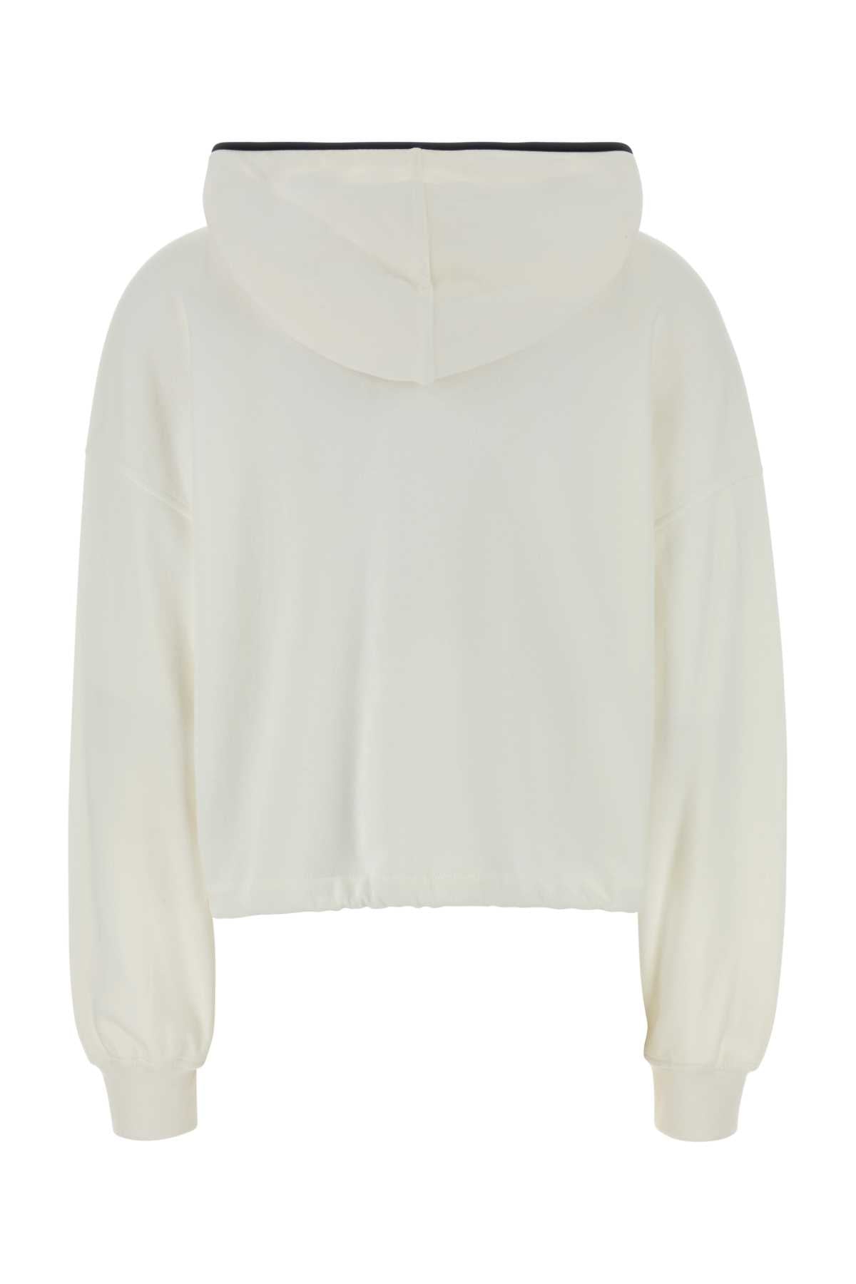 Brunello Cucinelli Women White Piquet Sweatshirt BRUNELLO CUCINELLI