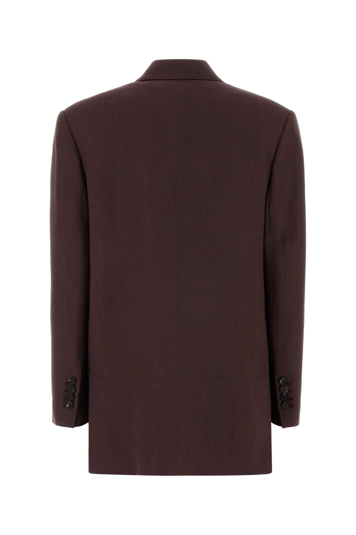 Brunello Cucinelli Women Aubergine Viscose Blend Blazer BRUNELLO CUCINELLI