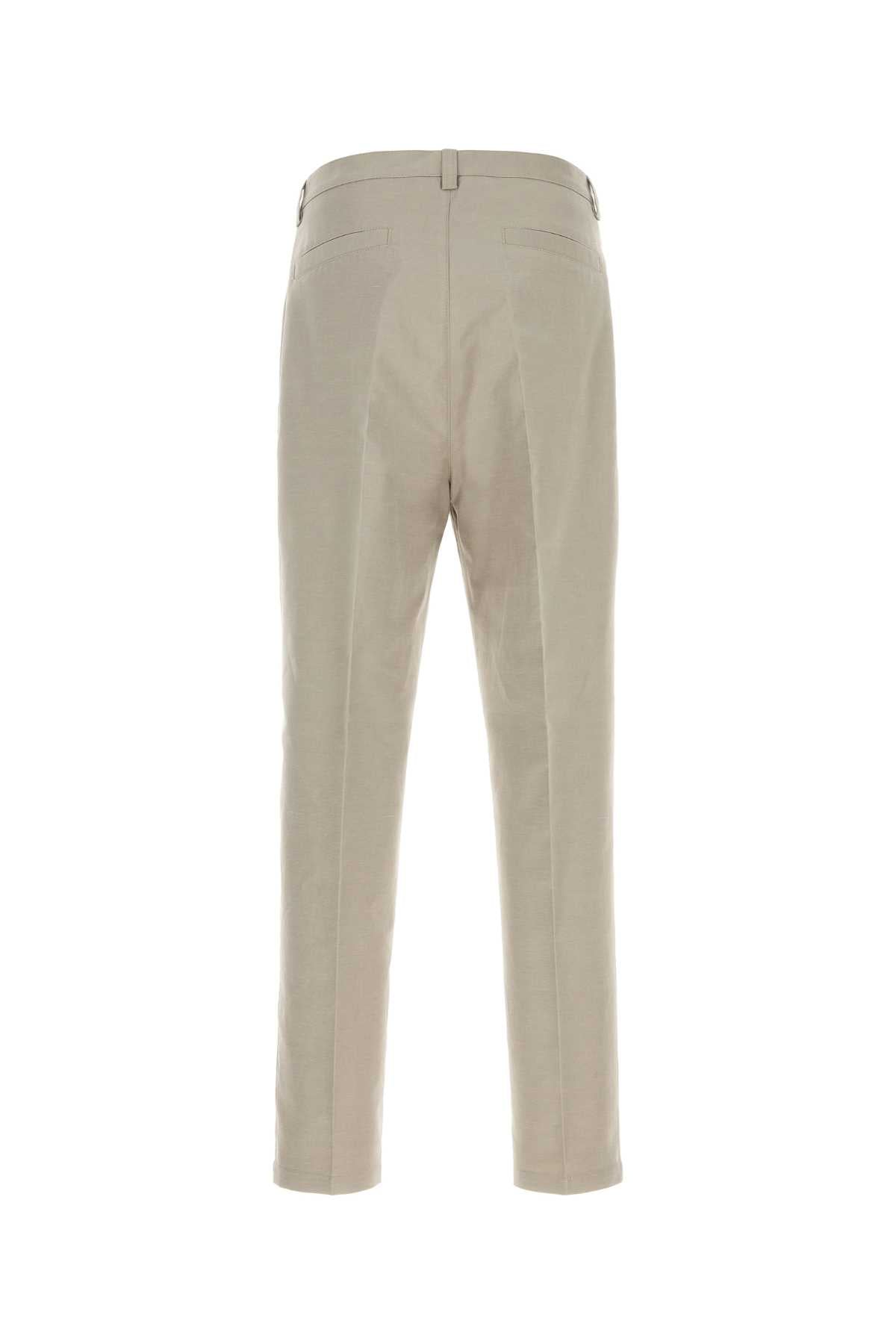 Brunello Cucinelli Men Grey Cotton Blend Pant BRUNELLO CUCINELLI