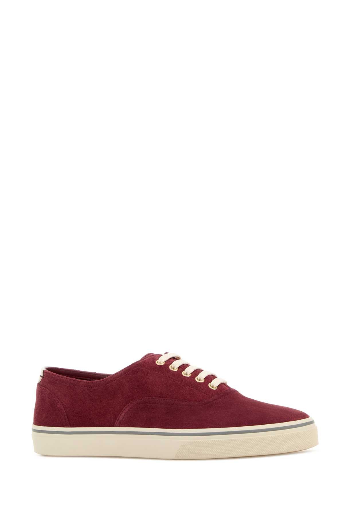 Brunello Cucinelli Men Tyrian Purple Suede Sneakers BRUNELLO CUCINELLI