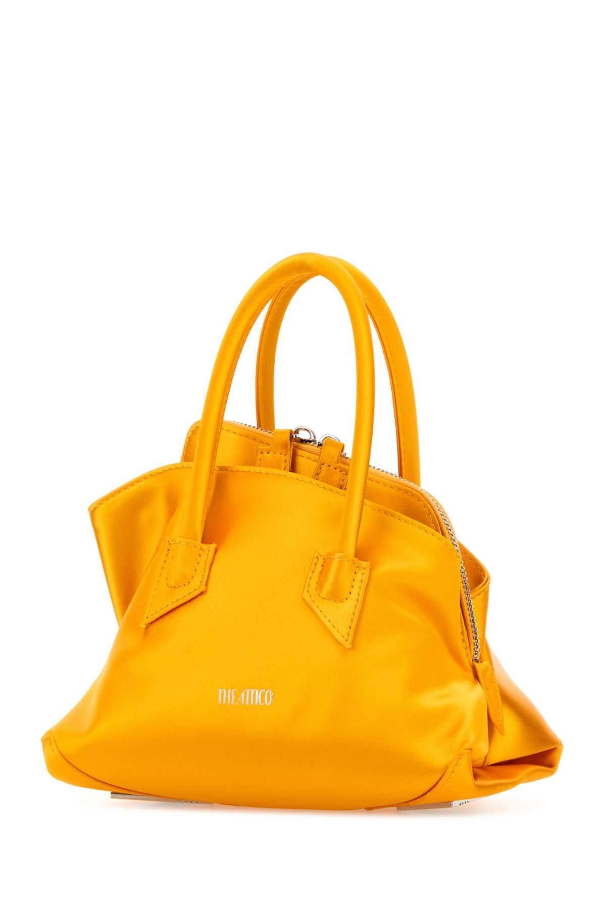 The Attico Women Yellow Satin Mini La Passeggiata Handbag THE ATTICO