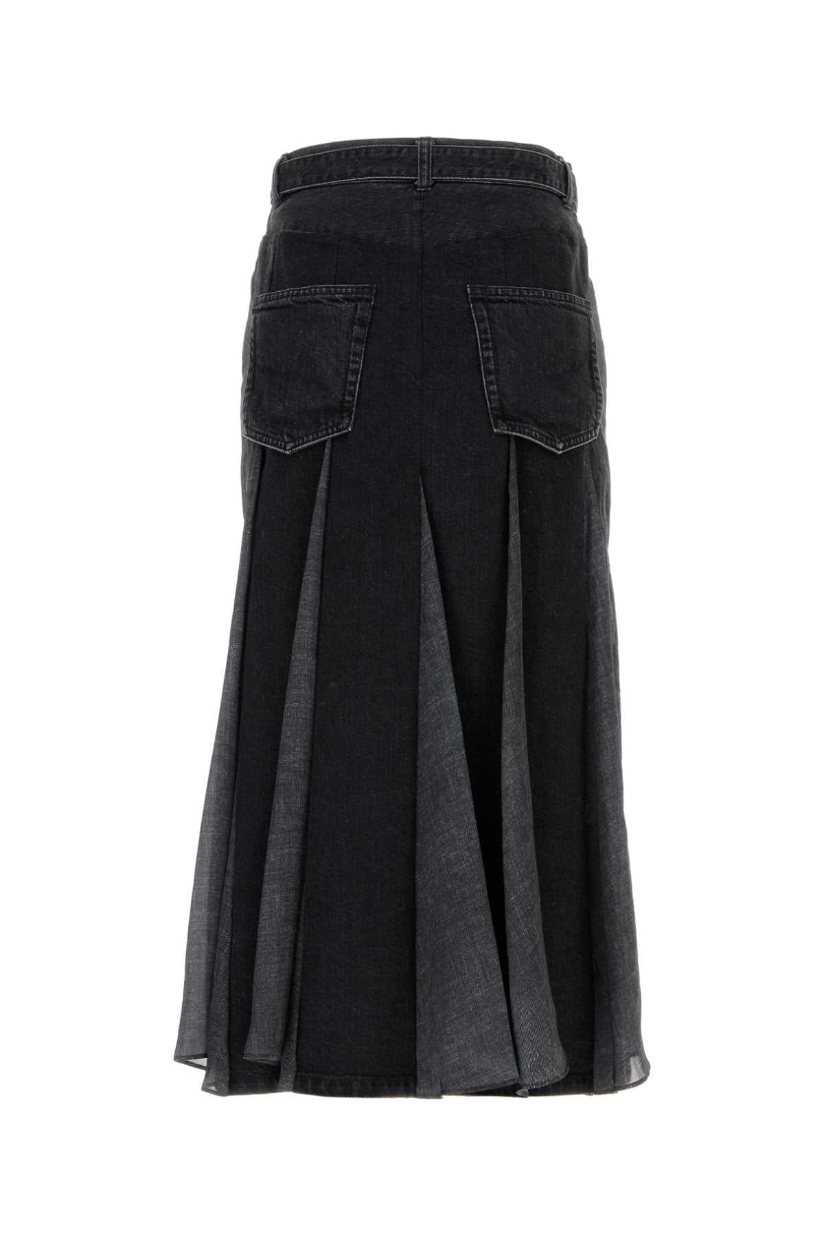 Sacai Women Black Denim Skirt SACAI