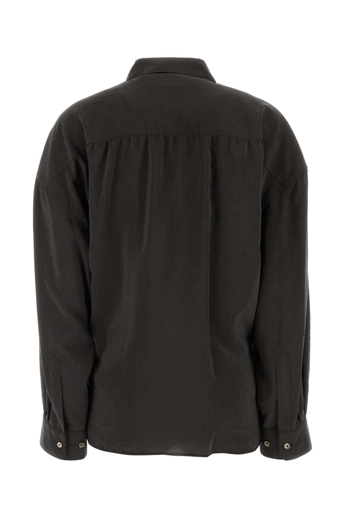 Lemaire Women Dark Brown Silk Blend Shirt LEMAIRE