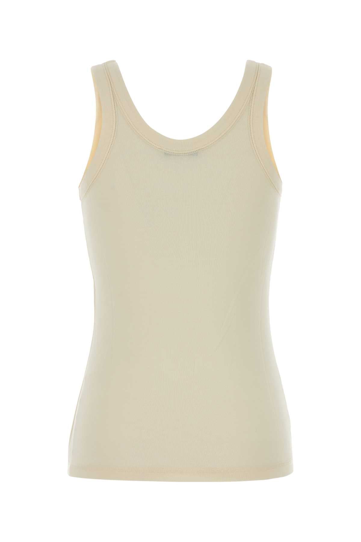 Lemaire Women Ivory Cotton Tank Top LEMAIRE