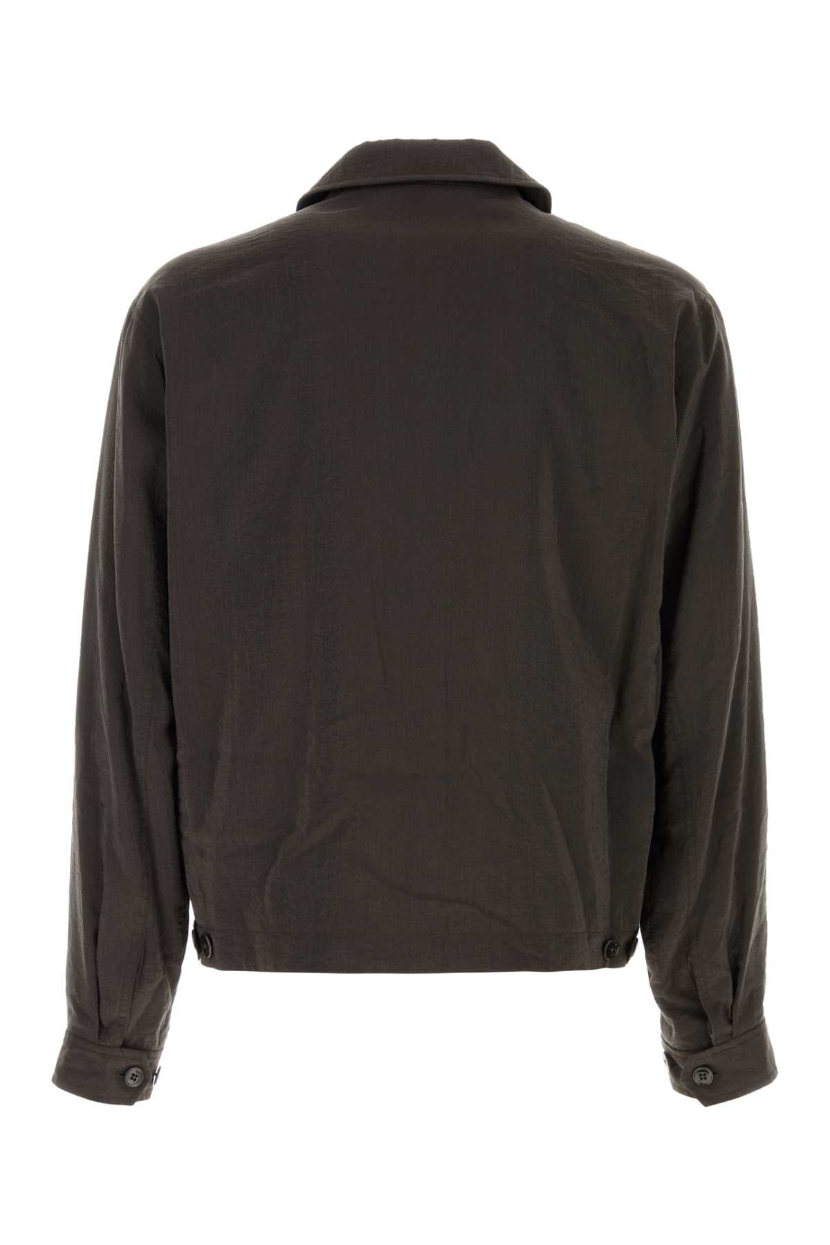 Lemaire Men Brown Silk Blend Jacket LEMAIRE