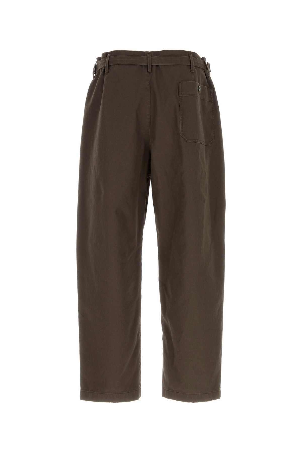 Lemaire Men Brown Cotton Pant LEMAIRE