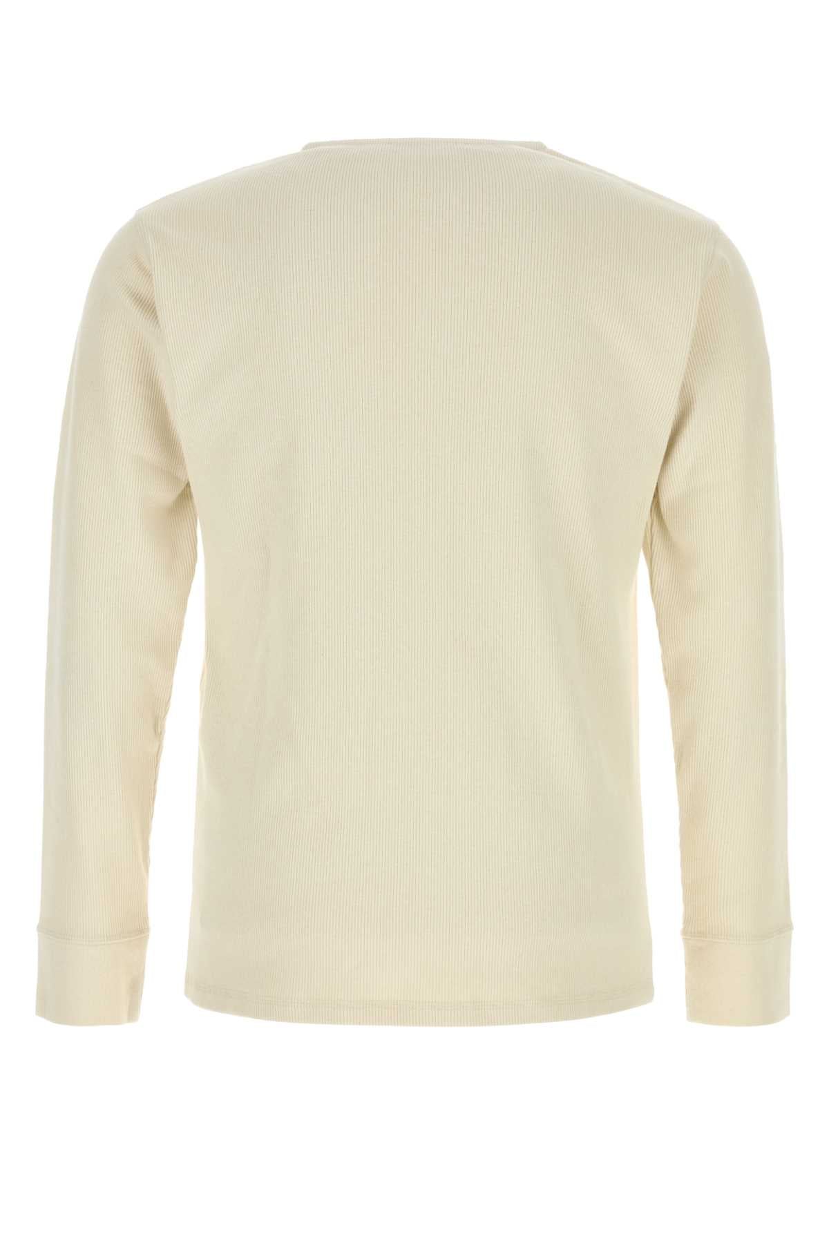 Lemaire Men Ivory Cotton Blend T-Shirt LEMAIRE