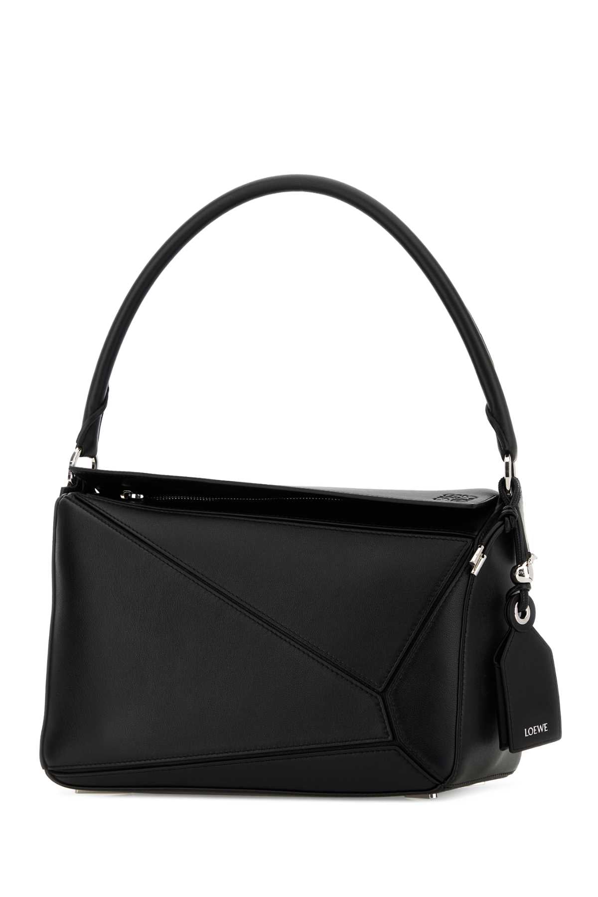 Loewe Women Black Nappa Leather Puzzle Featherlight Shoulder Bag LOEWE