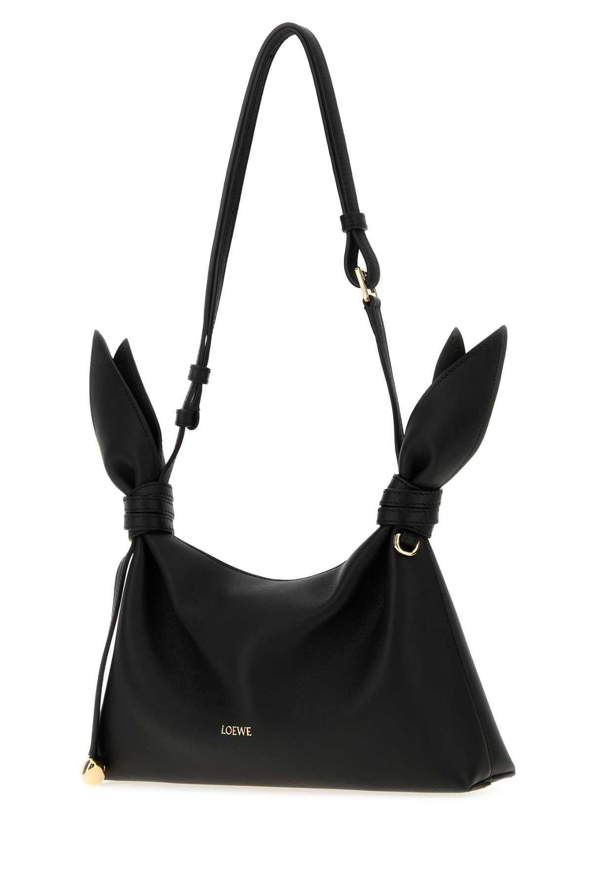 Loewe Women Black Leather Mini Scarf Shoulder Bag LOEWE