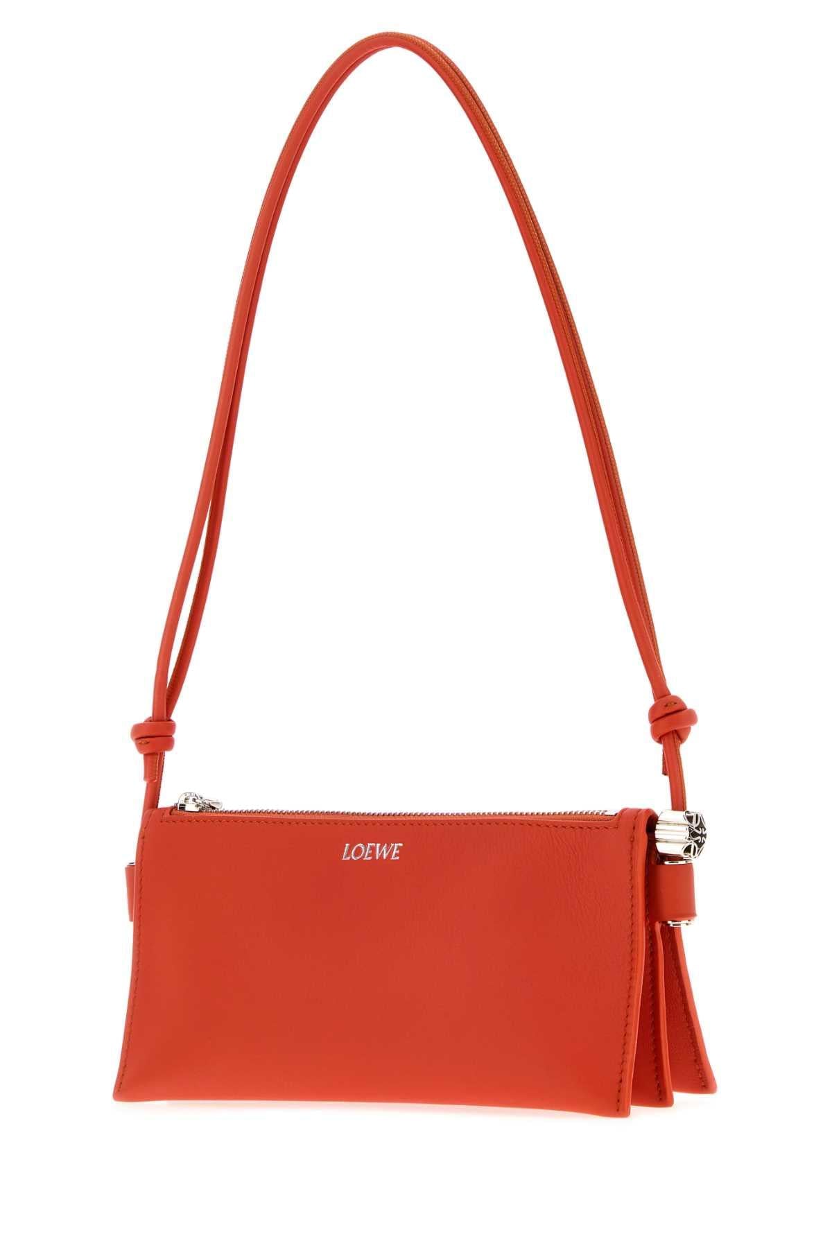 Loewe Women Coral Leather Joya Shoulder Bag LOEWE