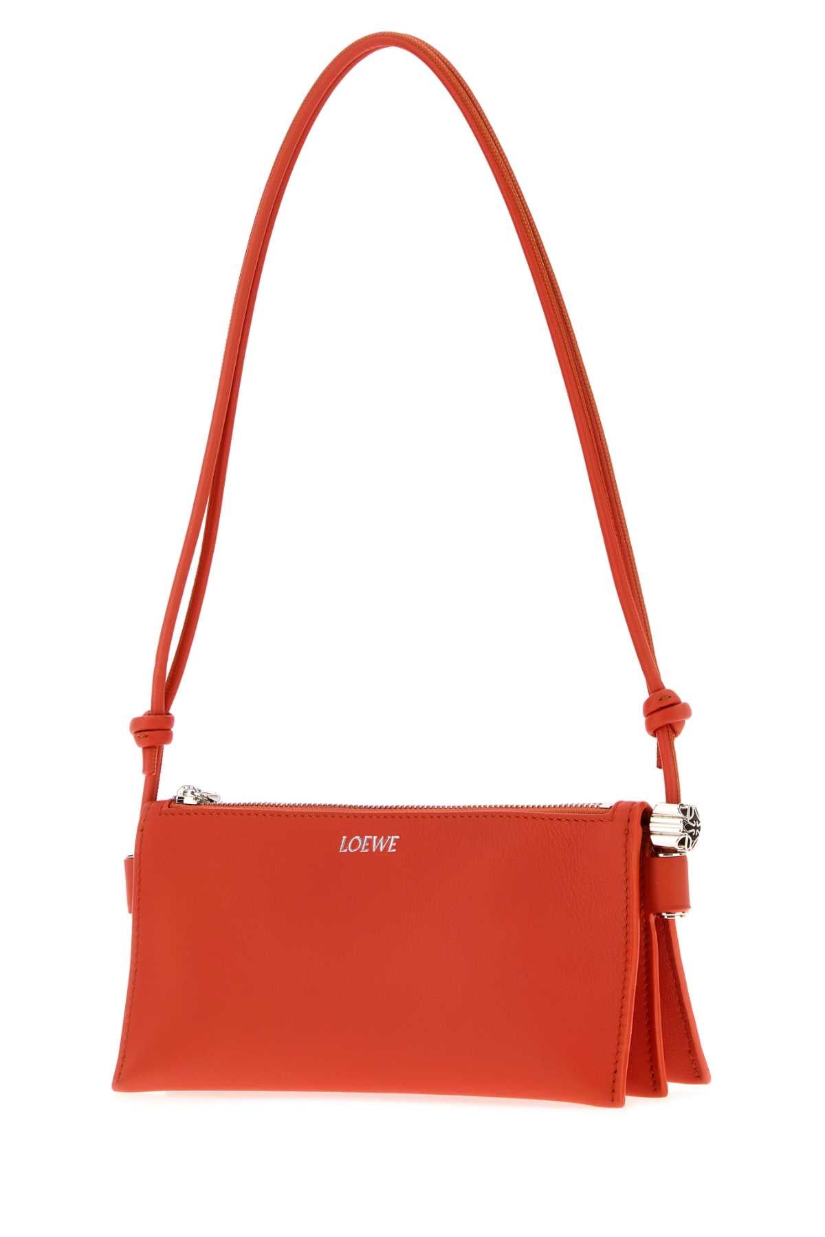 Loewe Women Coral Leather Joya Shoulder Bag LOEWE