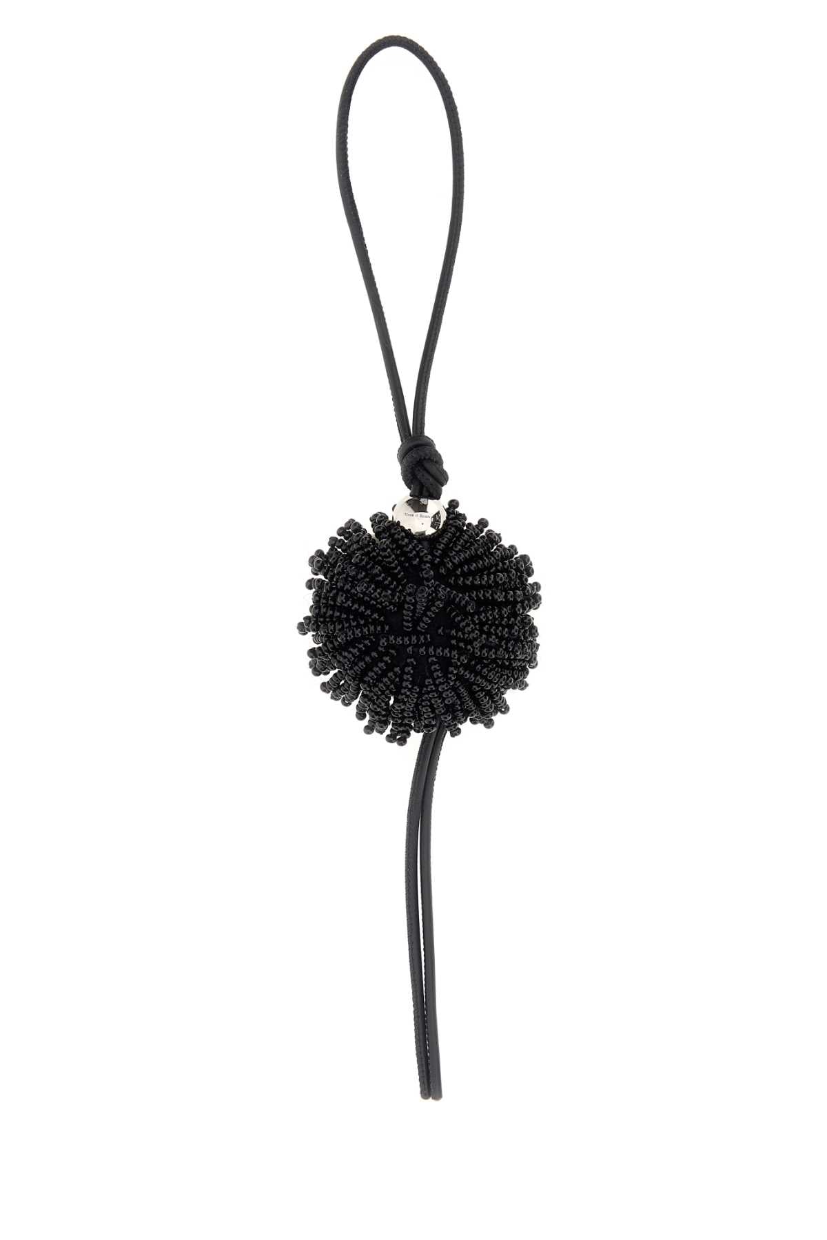 Loewe Women Black Leather Hedgehog Charm LOEWE