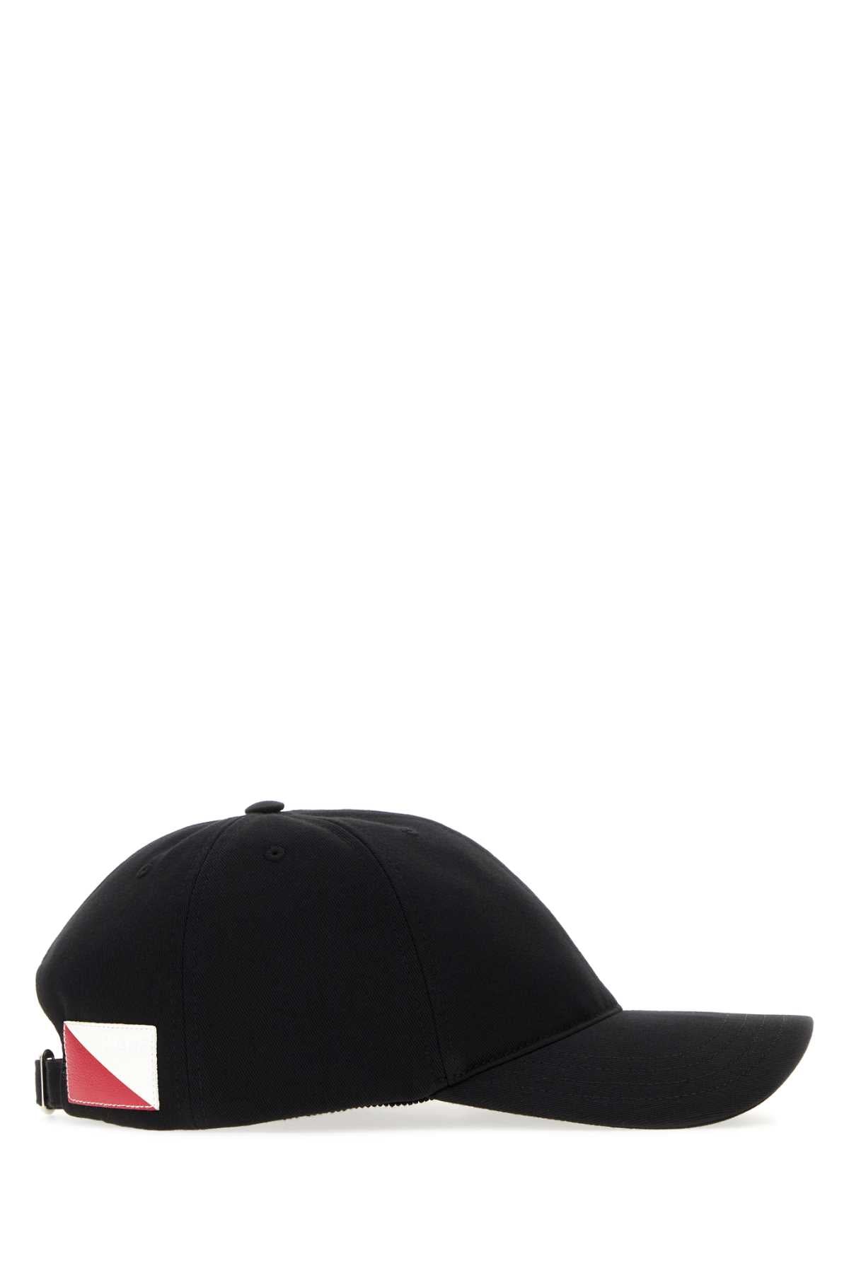 Loewe Women Black Cotton Baseball Cap LOEWE