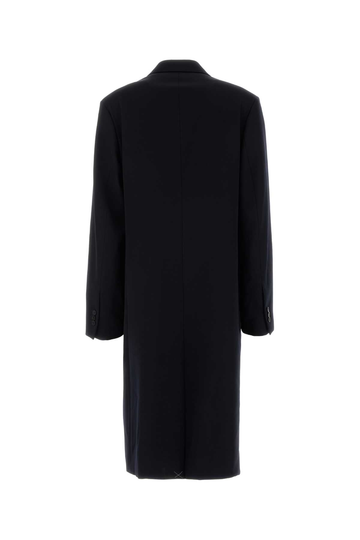 Loewe Women Midnight Blue Wool Blend Coat LOEWE