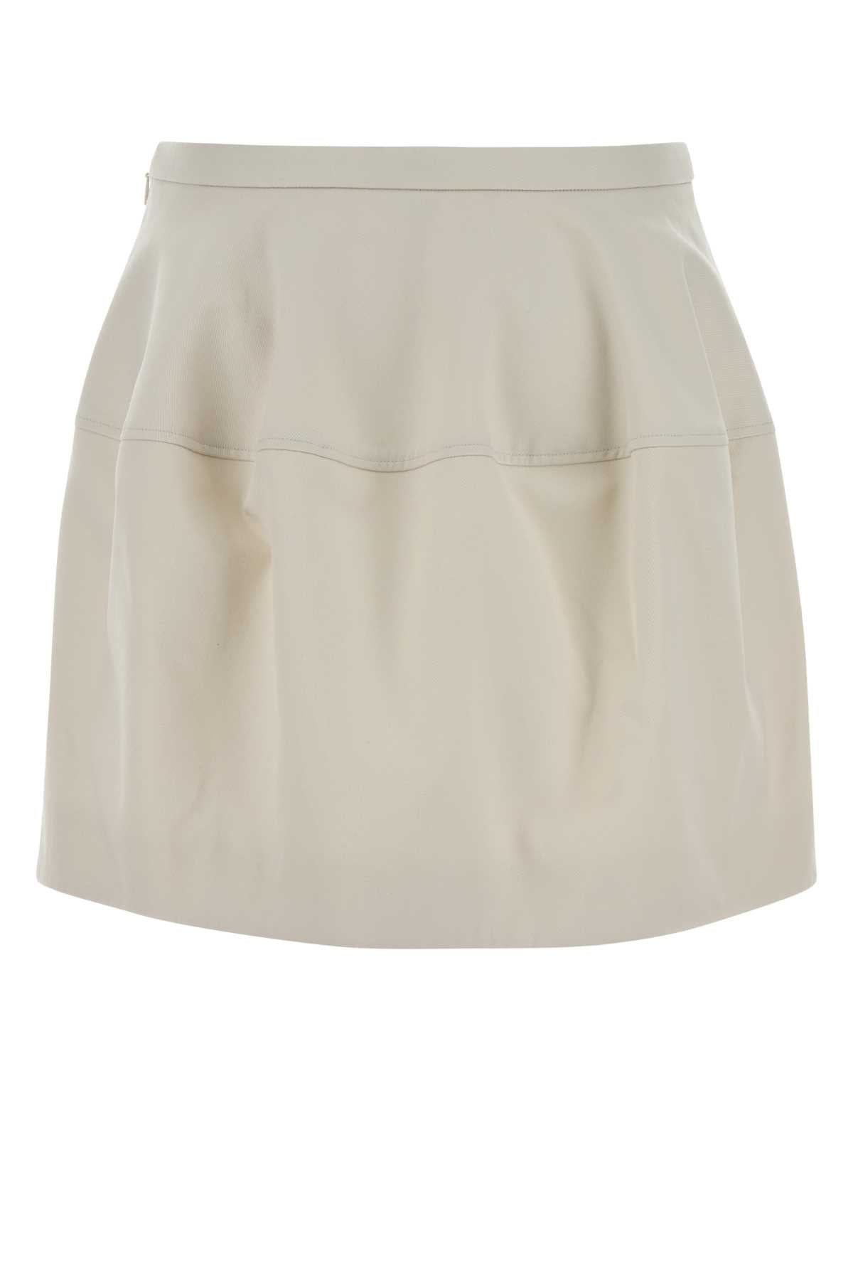 Loewe Women Ivory Cotton Blend Skirt LOEWE