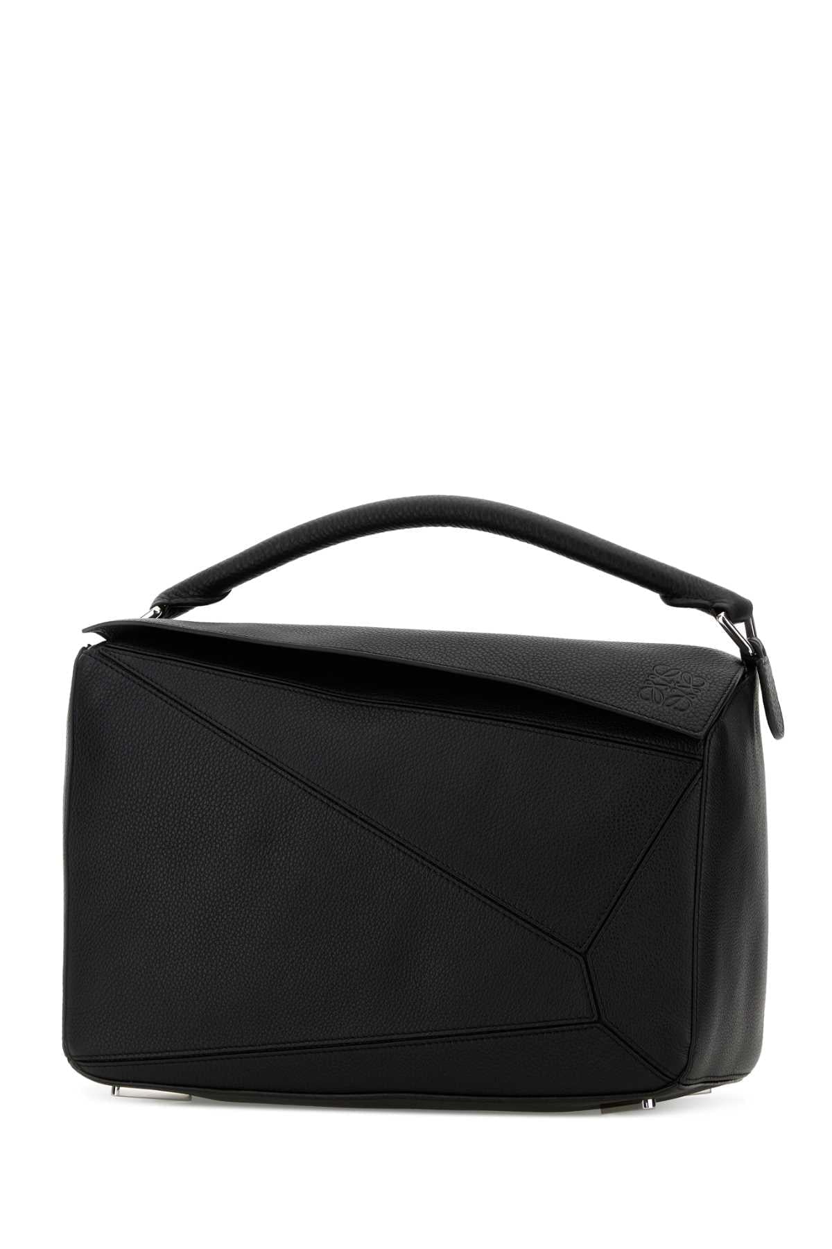 Loewe Men Black Leather Large Puzzle Handbag LOEWE
