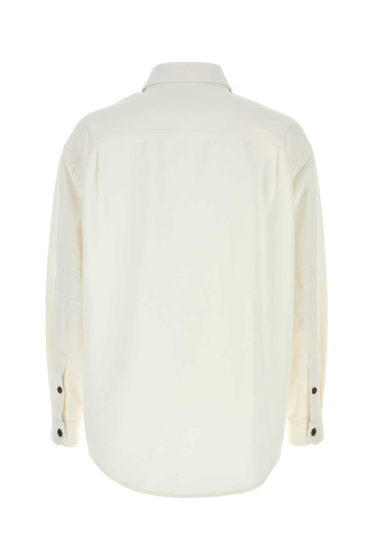 Loewe Men White Denim Shirt LOEWE