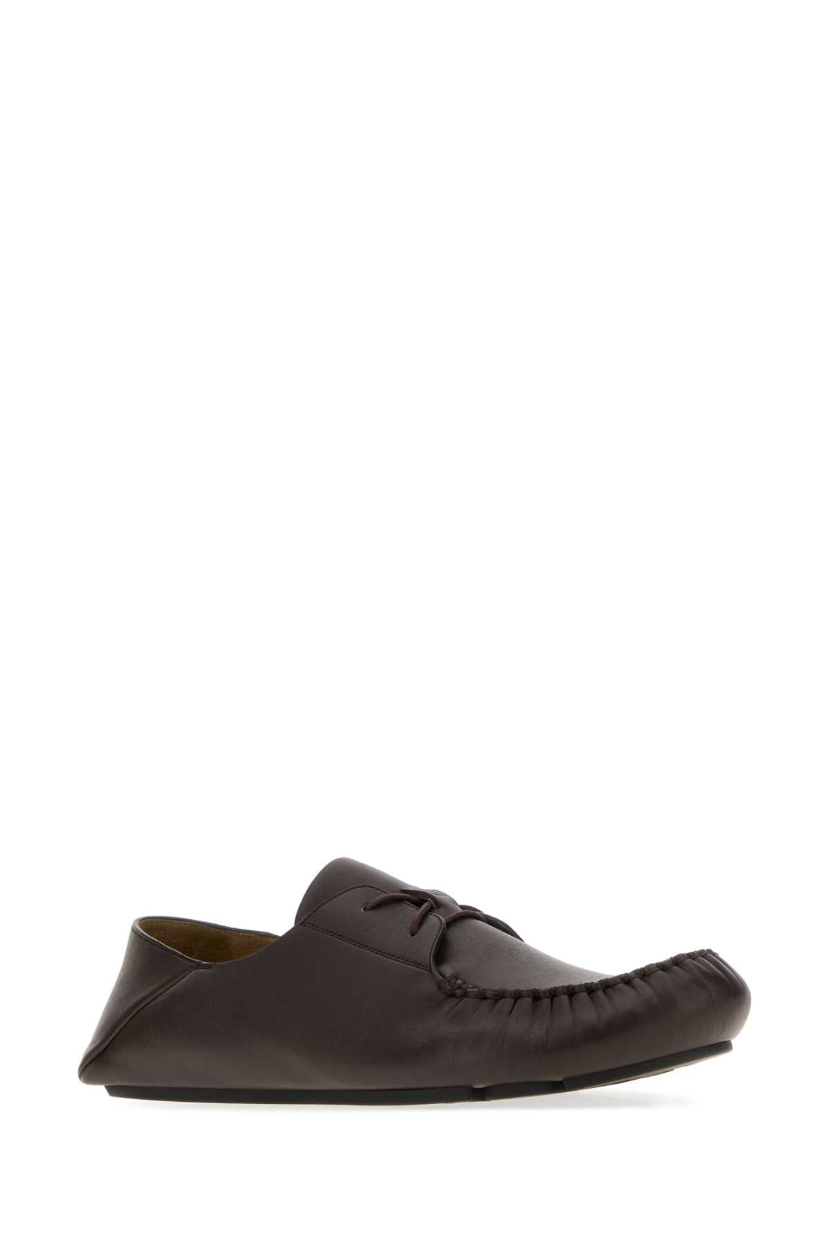 Loewe Men Dark Brown Leather Rambla Loafers LOEWE