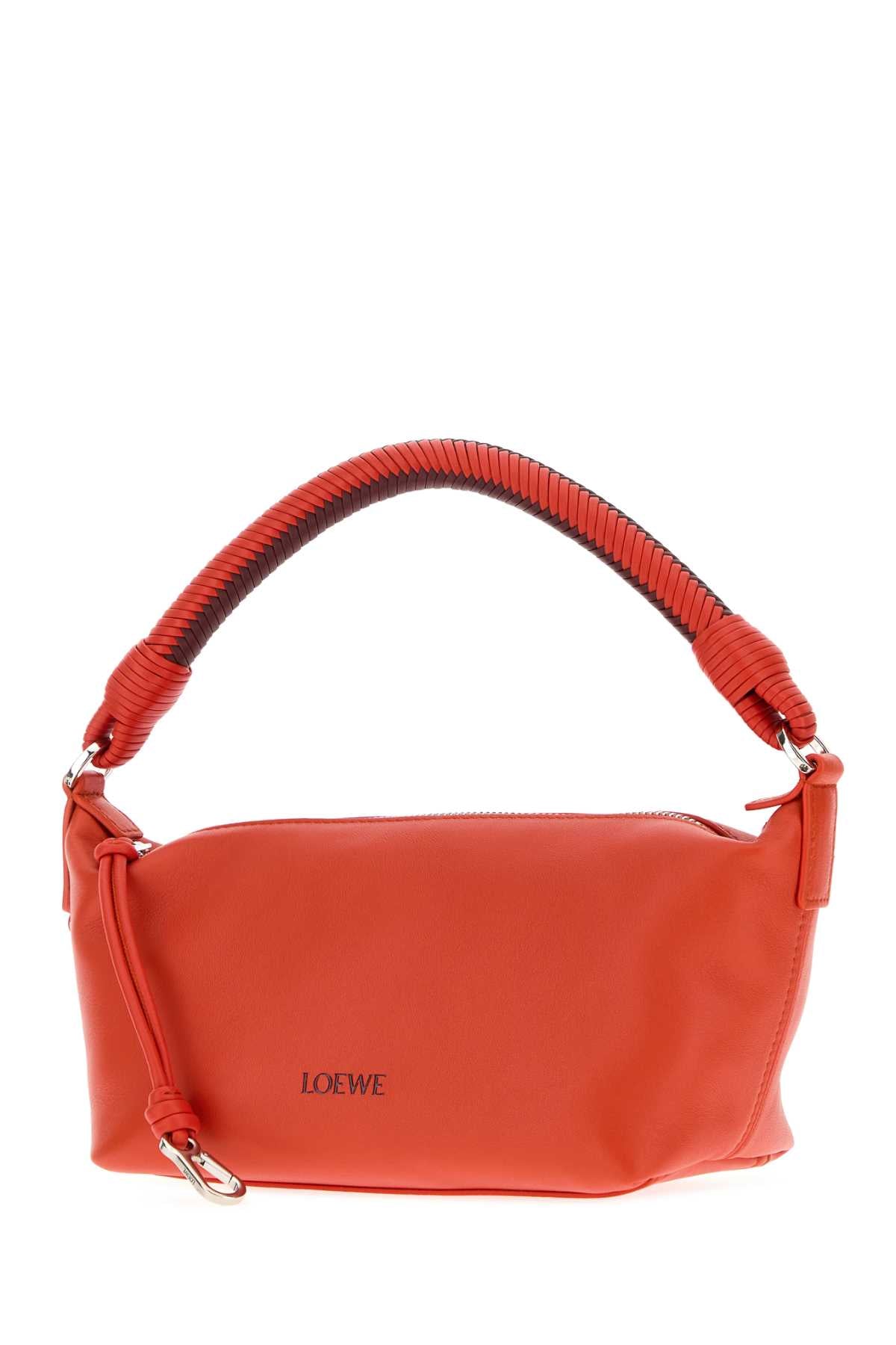 Loewe Women Coral Leather Mini Cala Shoulder Bag LOEWE