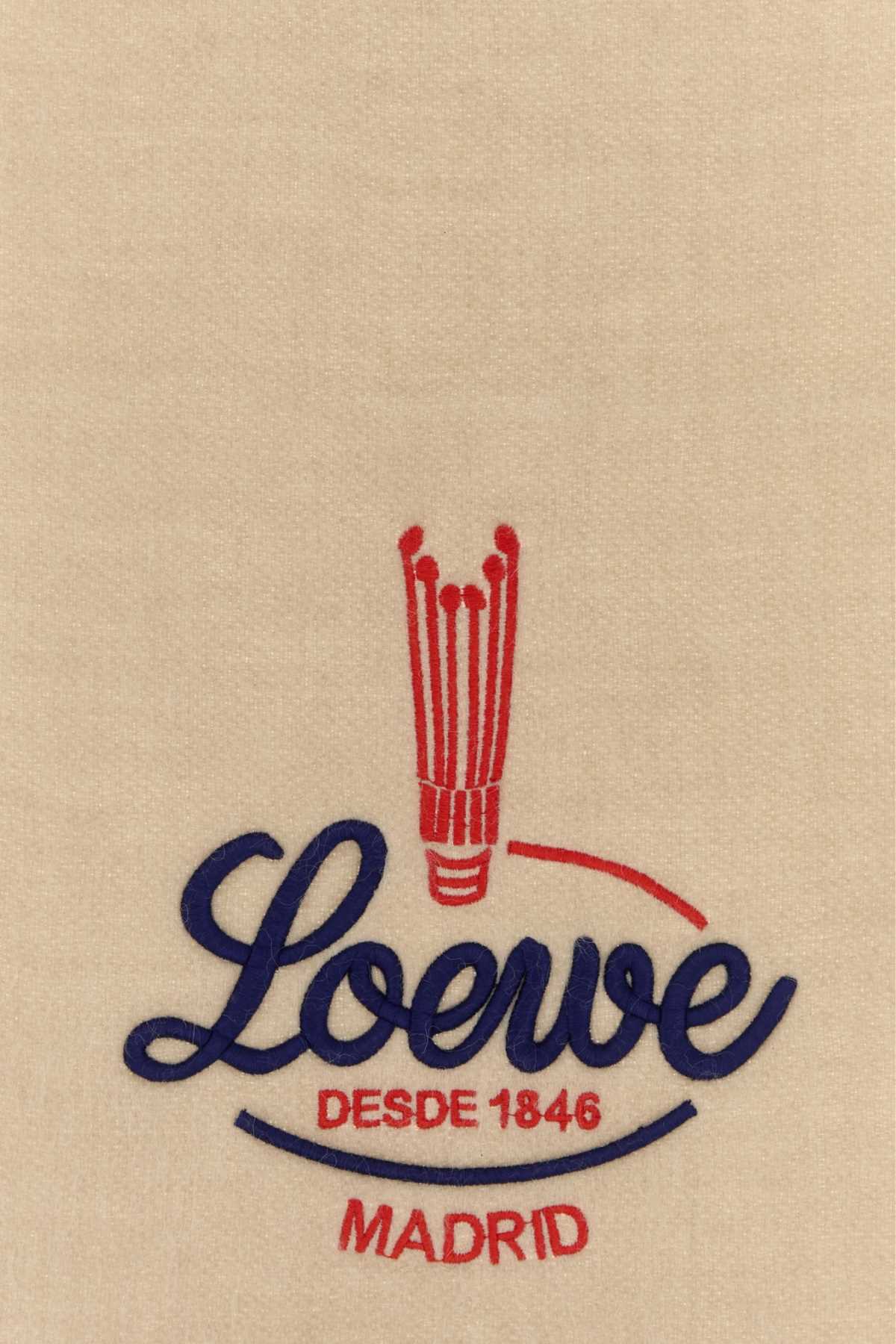 Loewe Women Beige Alpaca Blend Scarf LOEWE