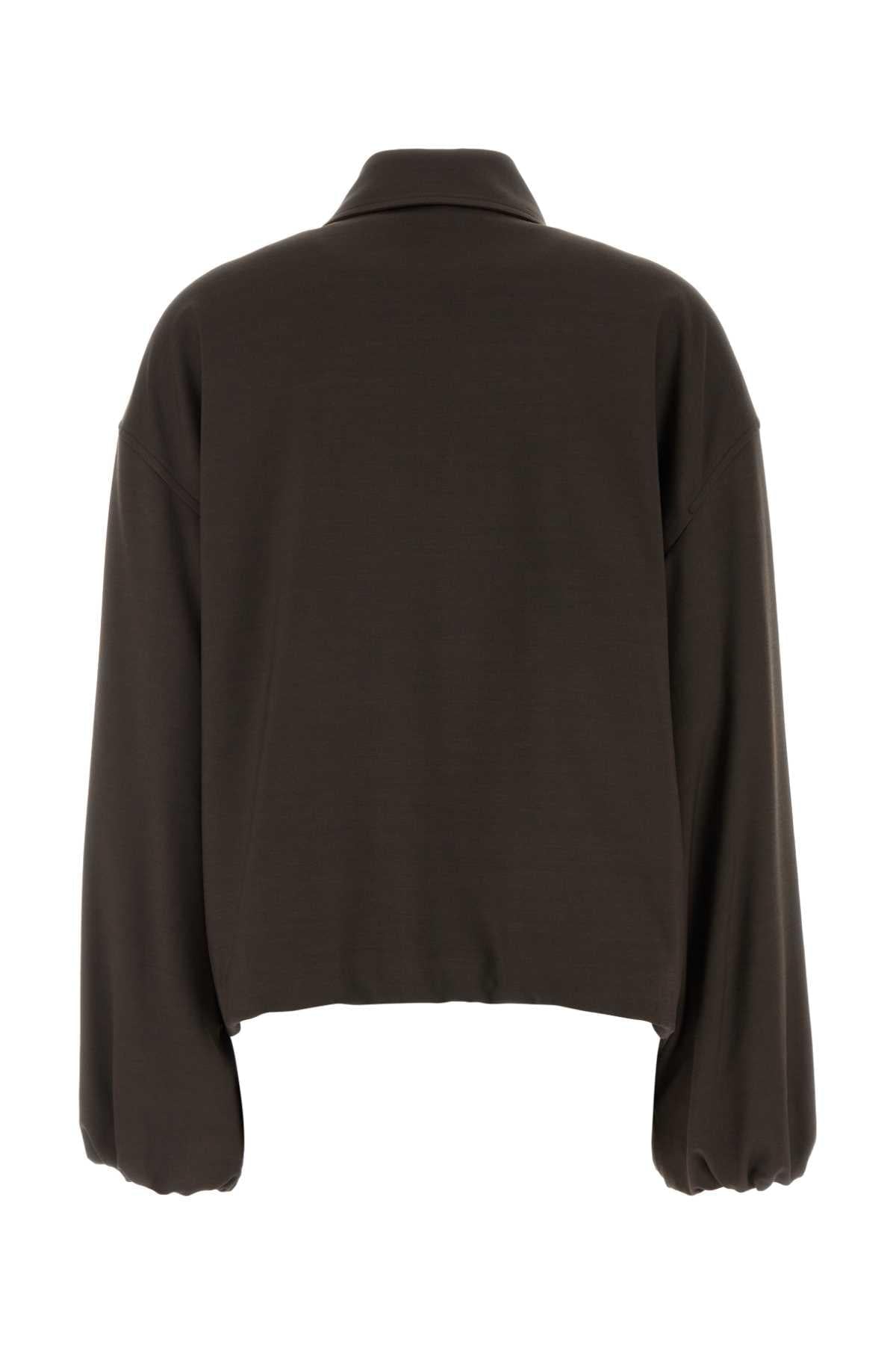 Loewe Women Chocolate Viscose Blend Jacket LOEWE