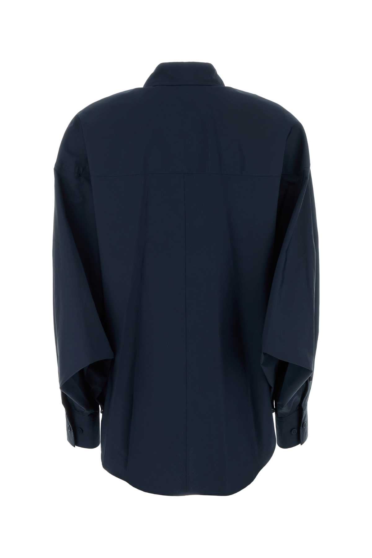 Loewe Women Navy Blue Poplin Shirt LOEWE