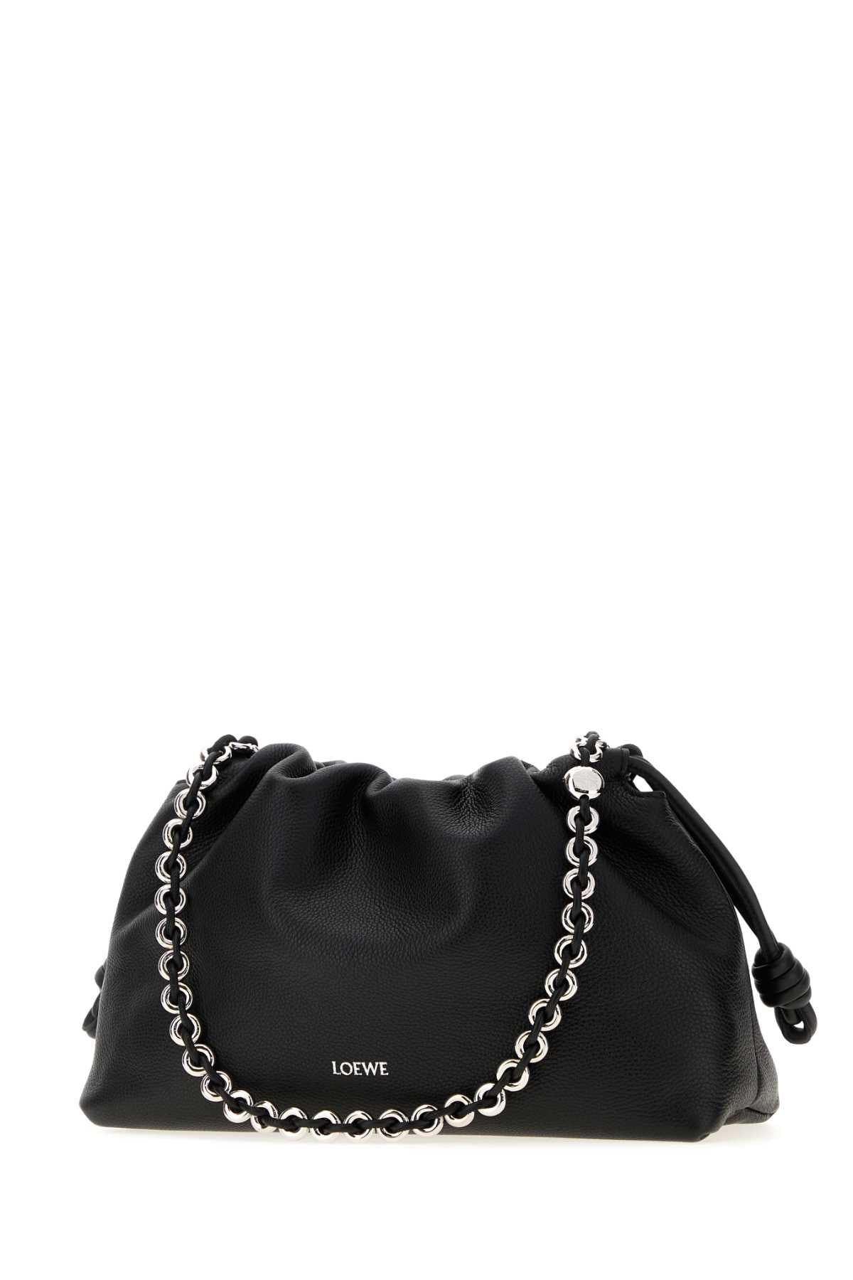 Loewe Women Black Leather Medium Flamenco Purse Clutch LOEWE