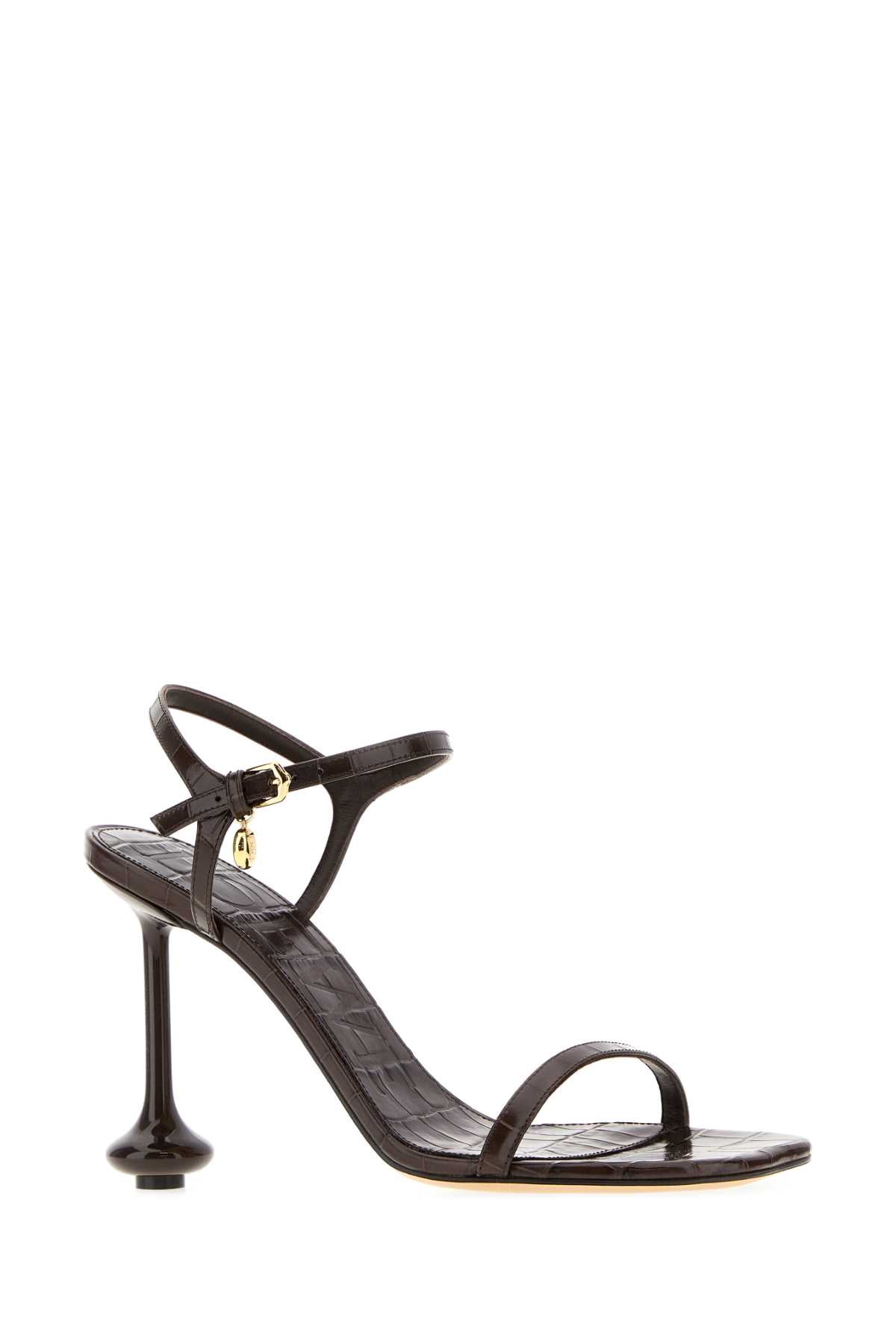 Loewe Women Brown Leather Toy Sandals LOEWE