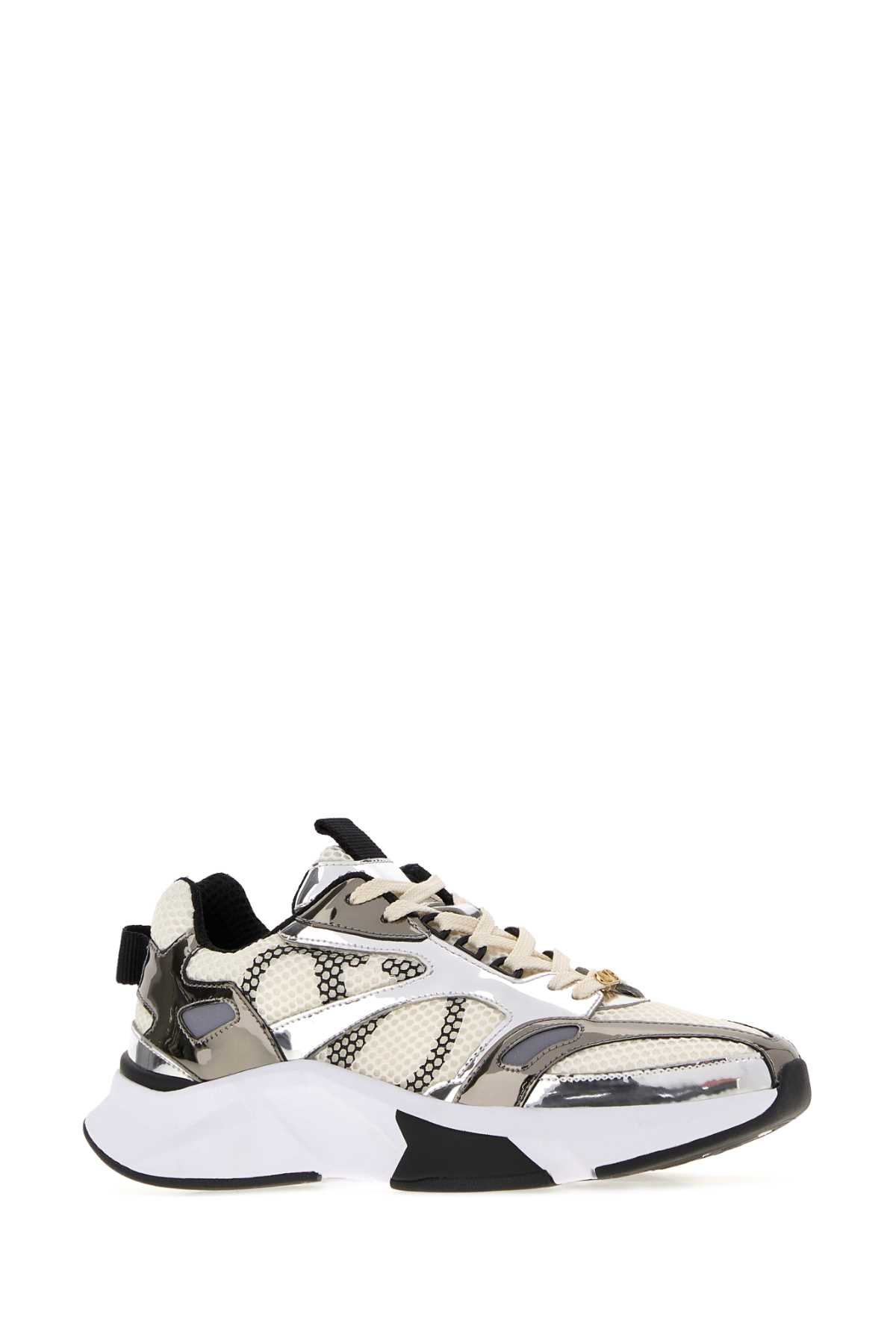 Valentino Garavani Women Mesh And Leather Multicolor Denivee Sneakers VALENTINO GARAVANI