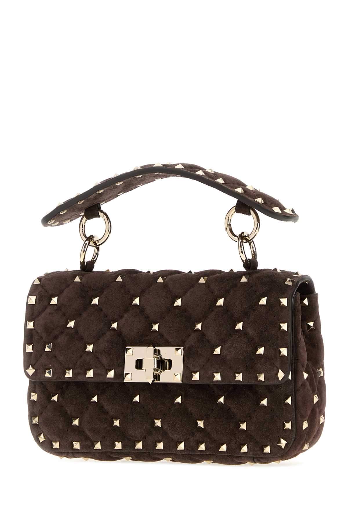 Valentino Garavani Women Brown Suede Rocksutd Handbag VALENTINO GARAVANI