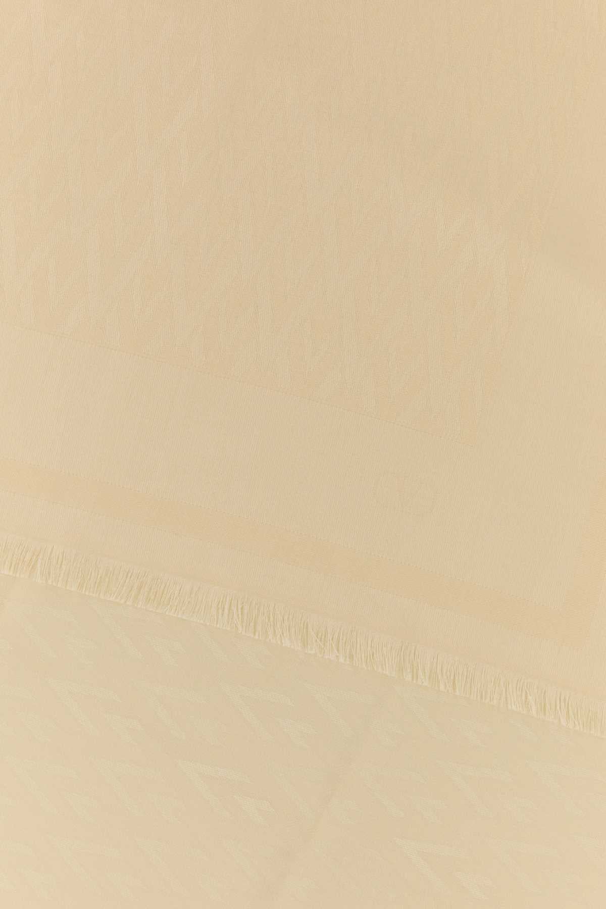 Valentino Garavani Women Cream Silk Blend Scarf VALENTINO GARAVANI