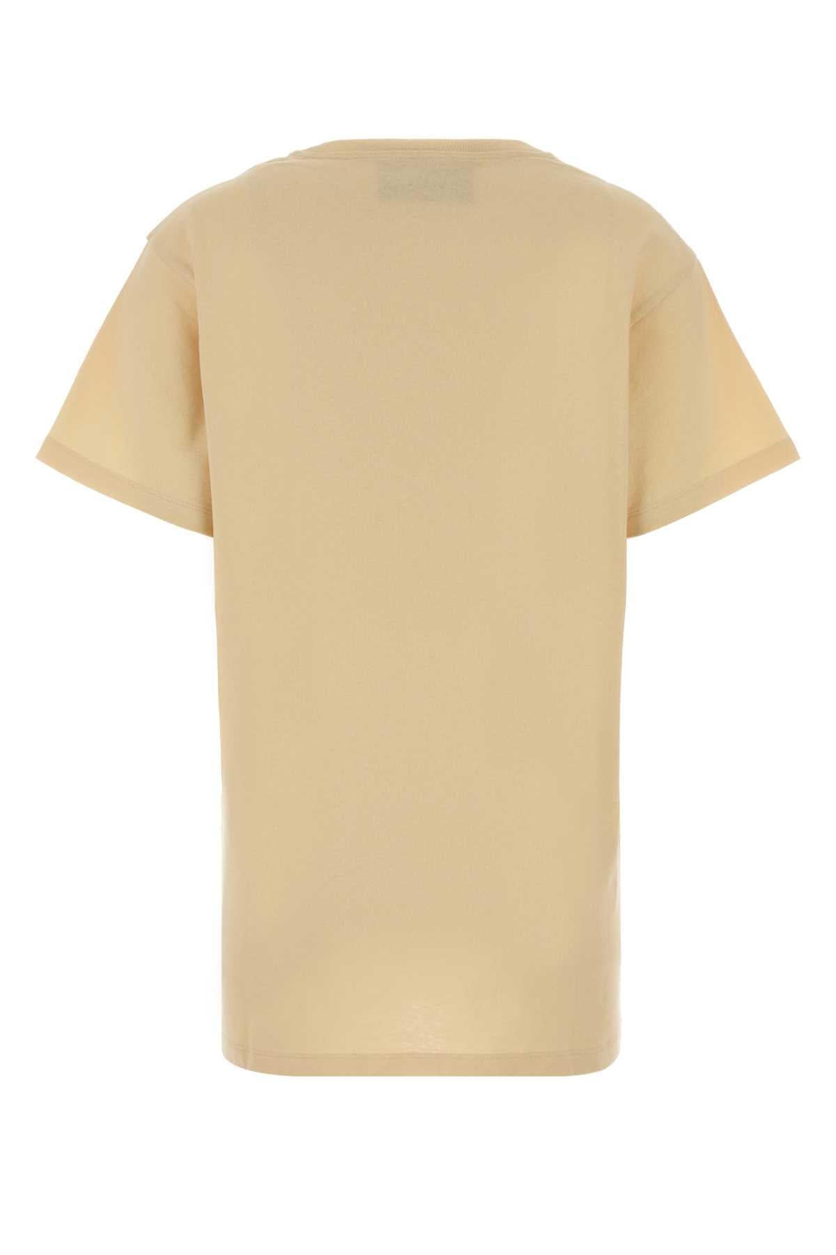 Valentino Garavani Women Cream Cotton T-Shirt VALENTINO GARAVANI