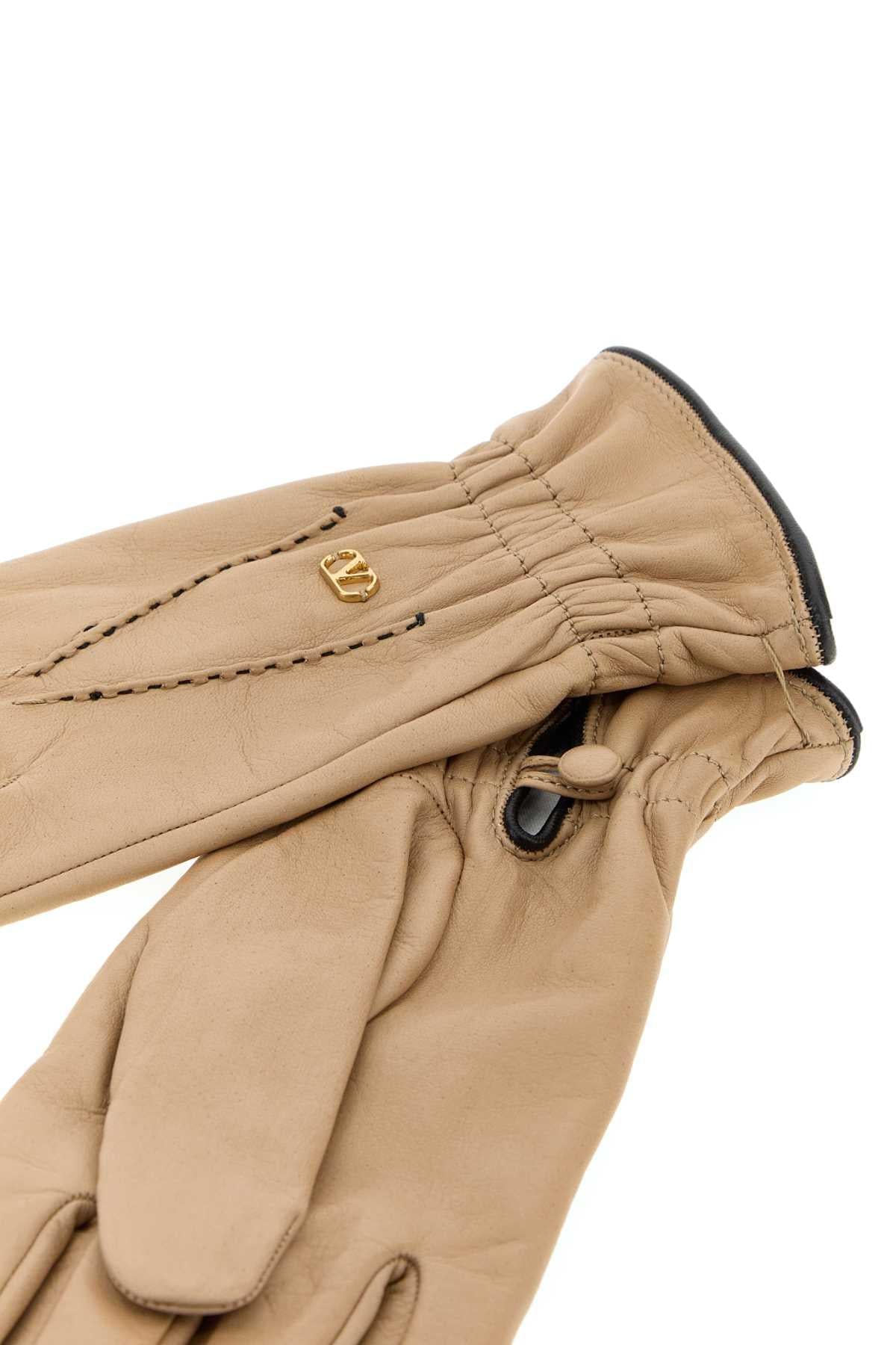 Valentino Garavani Women Skin Pink Leather Gloves VALENTINO GARAVANI